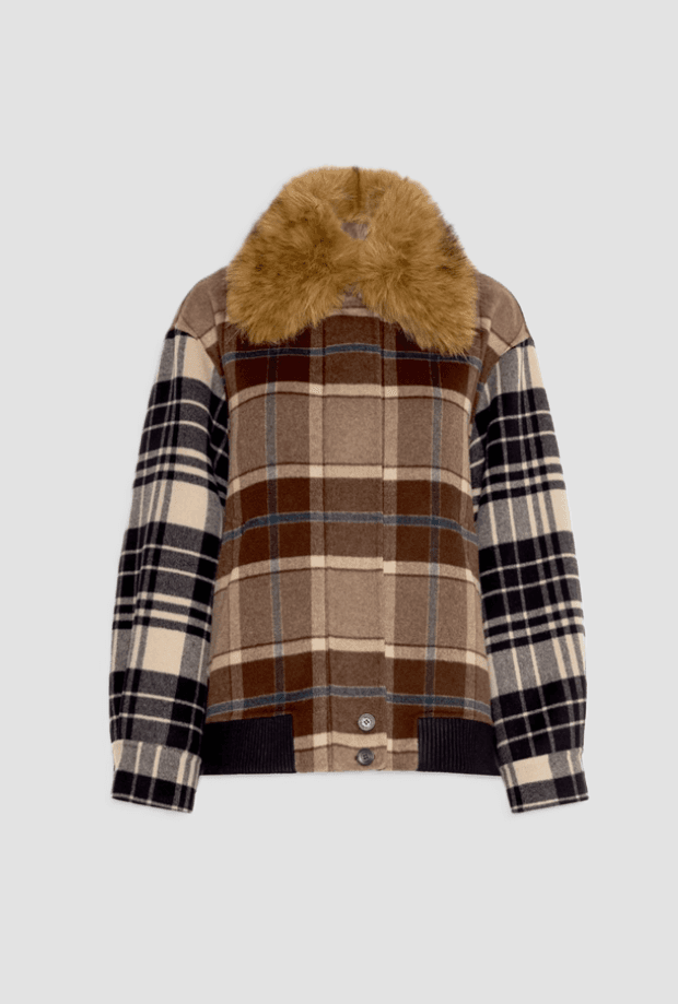 bomber in drap brown woman