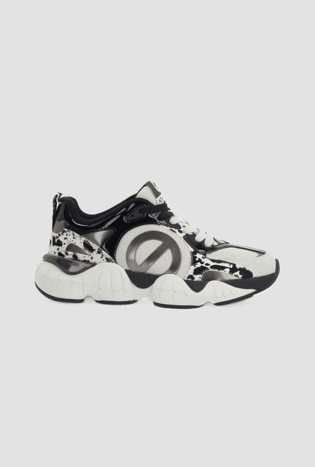 shoes krazee runner woman white-black