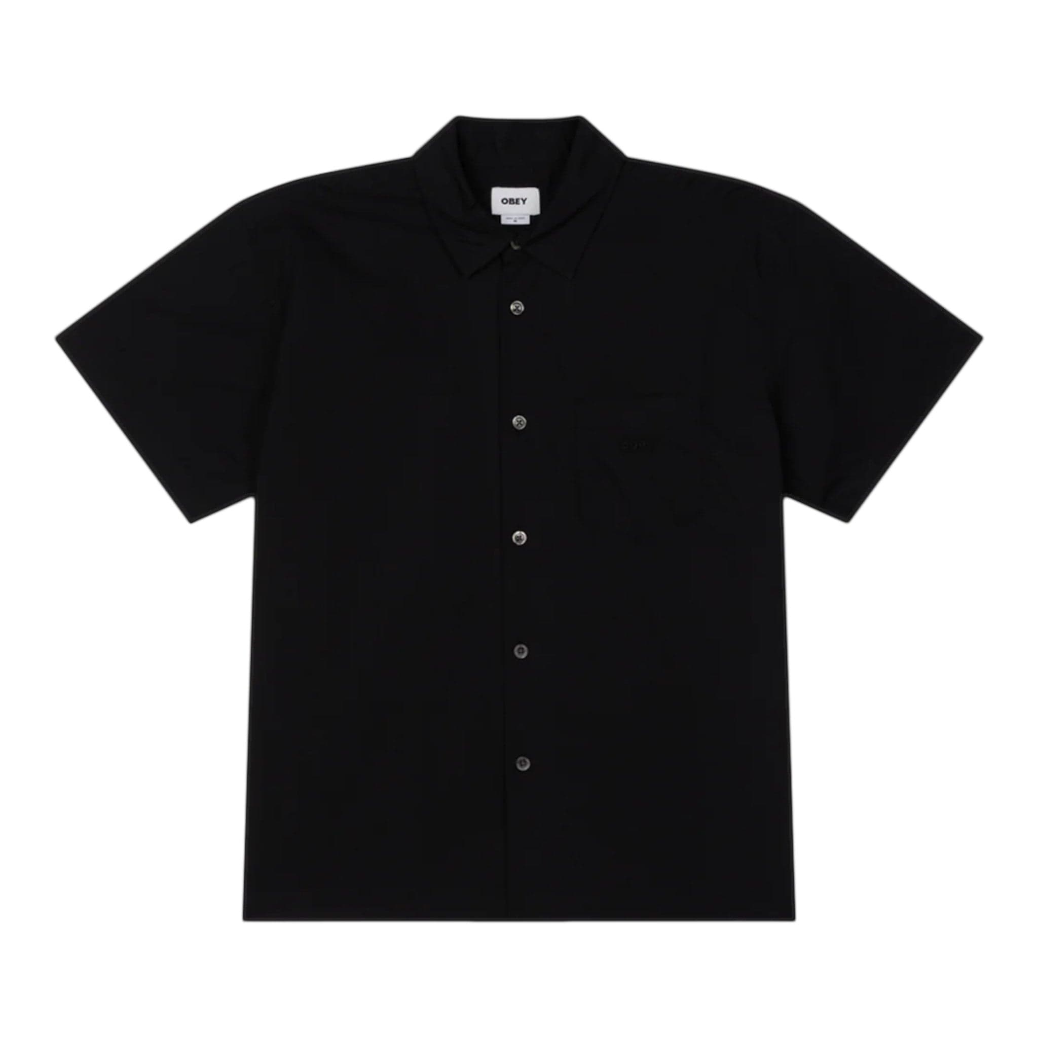 Shirt shirt Obey wire woven ss - black