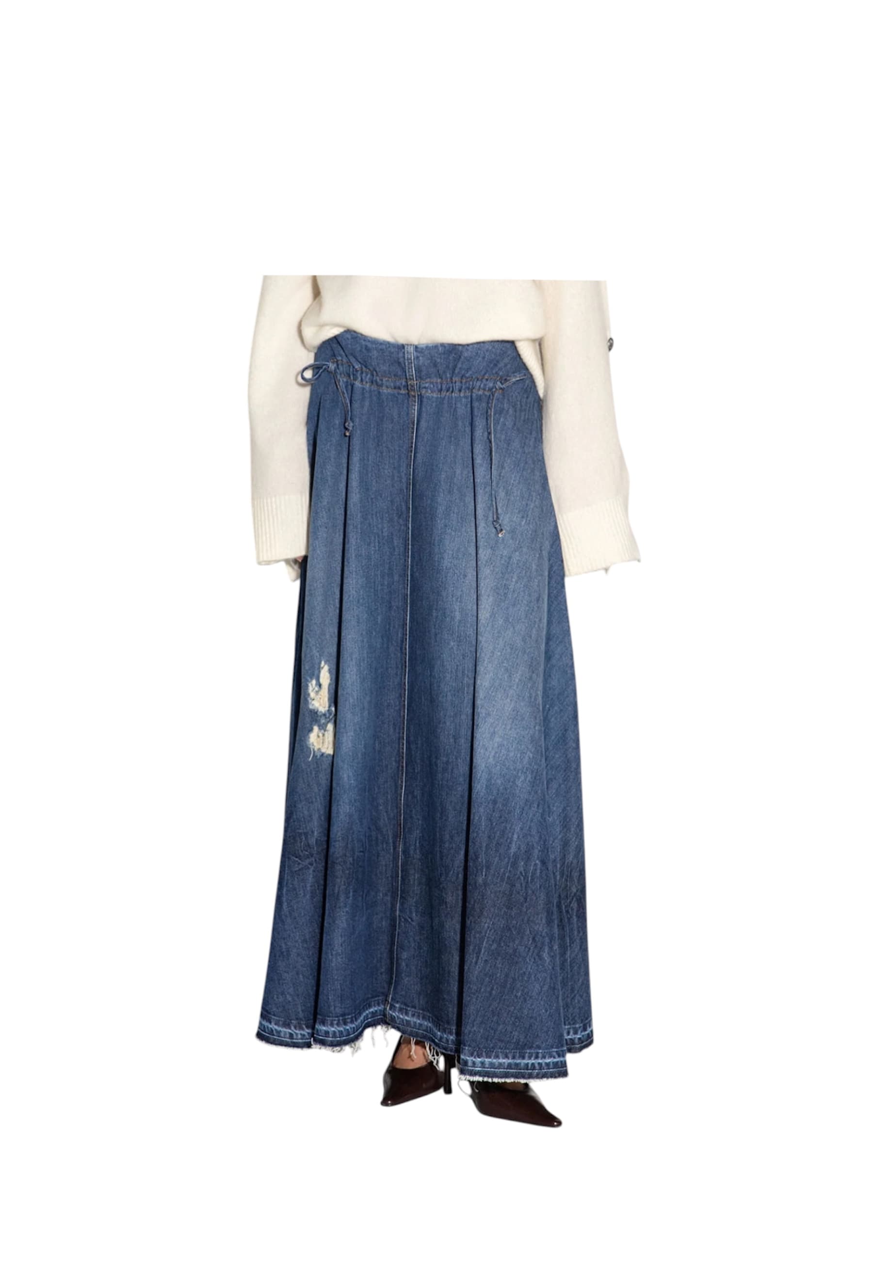 Women's long wheel skirt Akep with coulisse