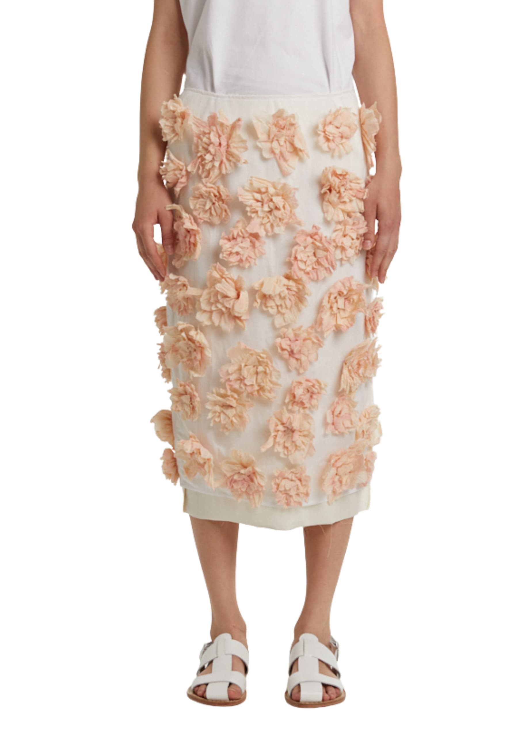 Women's skirt Pdr with 3D flowers
