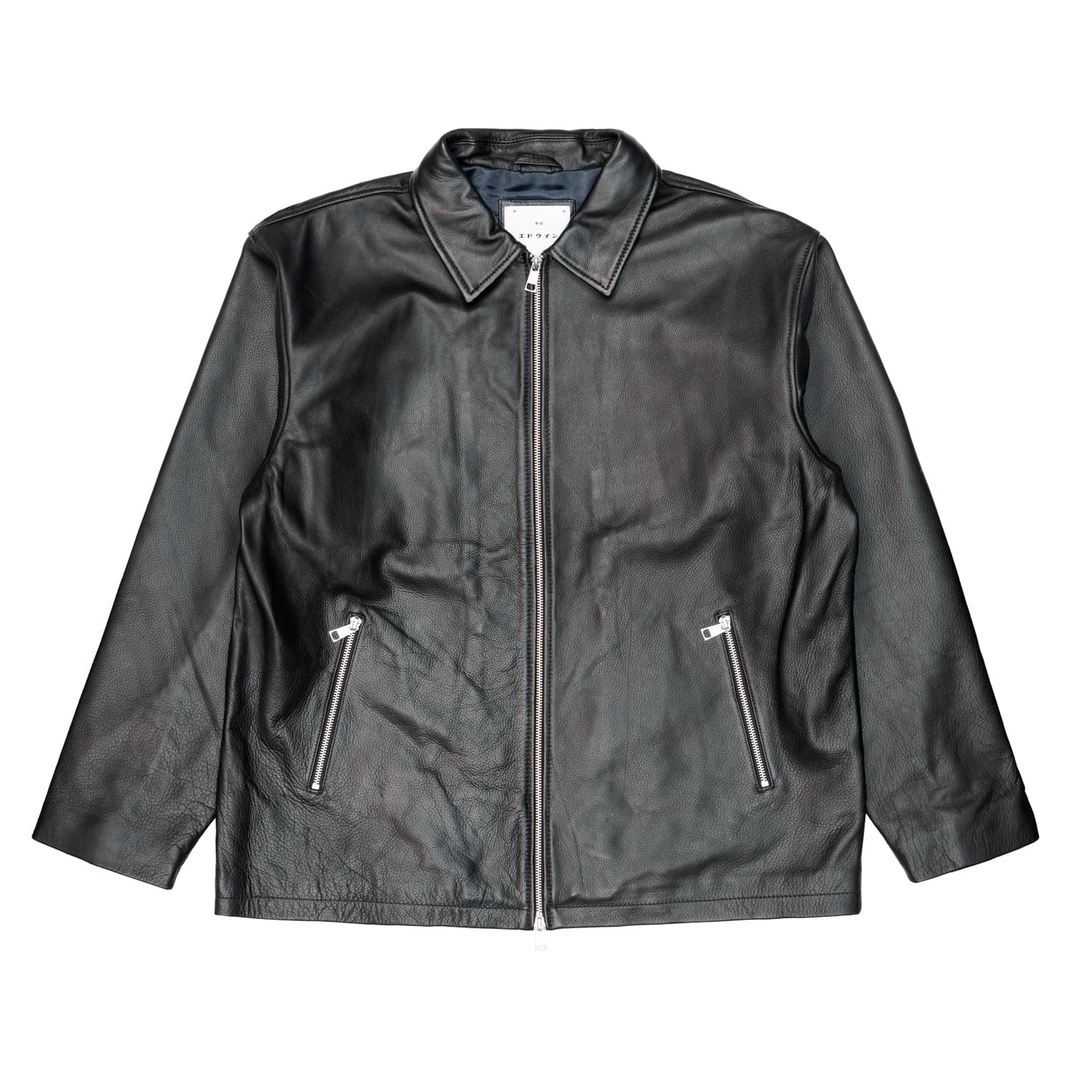Men's Leather Jacket Edwin Fix Black
