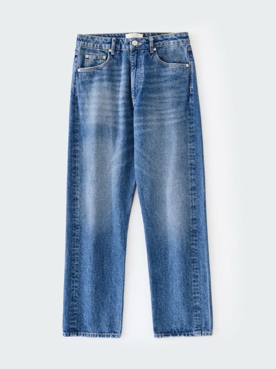 straight rice denim pant