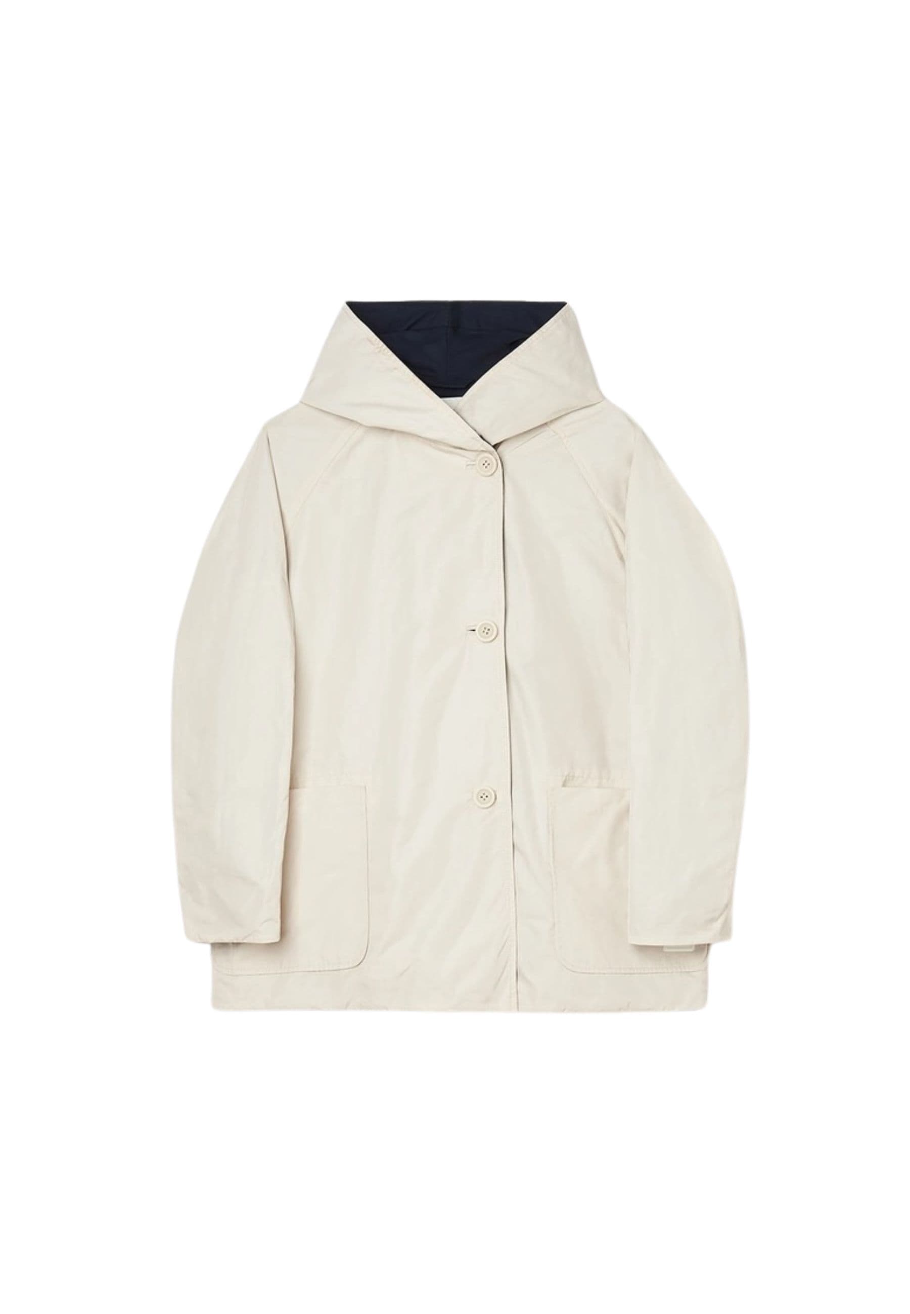 Raincoat Woman Oof Reversible Blue Cream