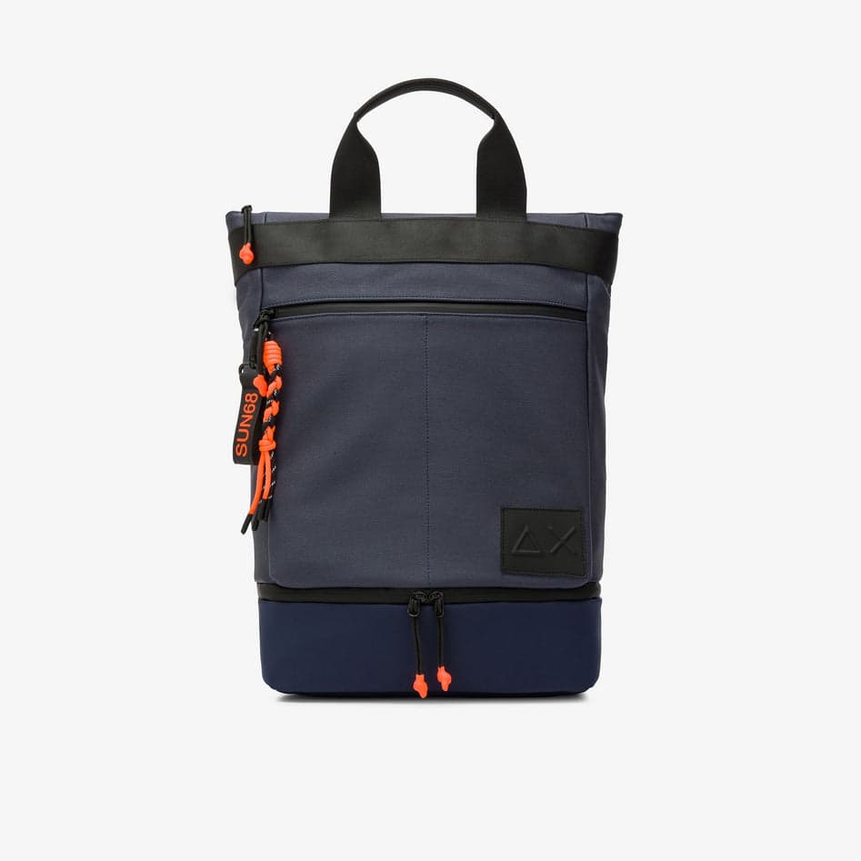 blue man backpack