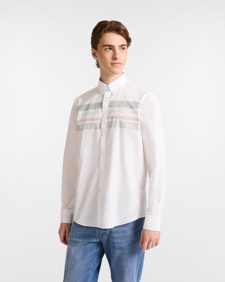 white man shirt