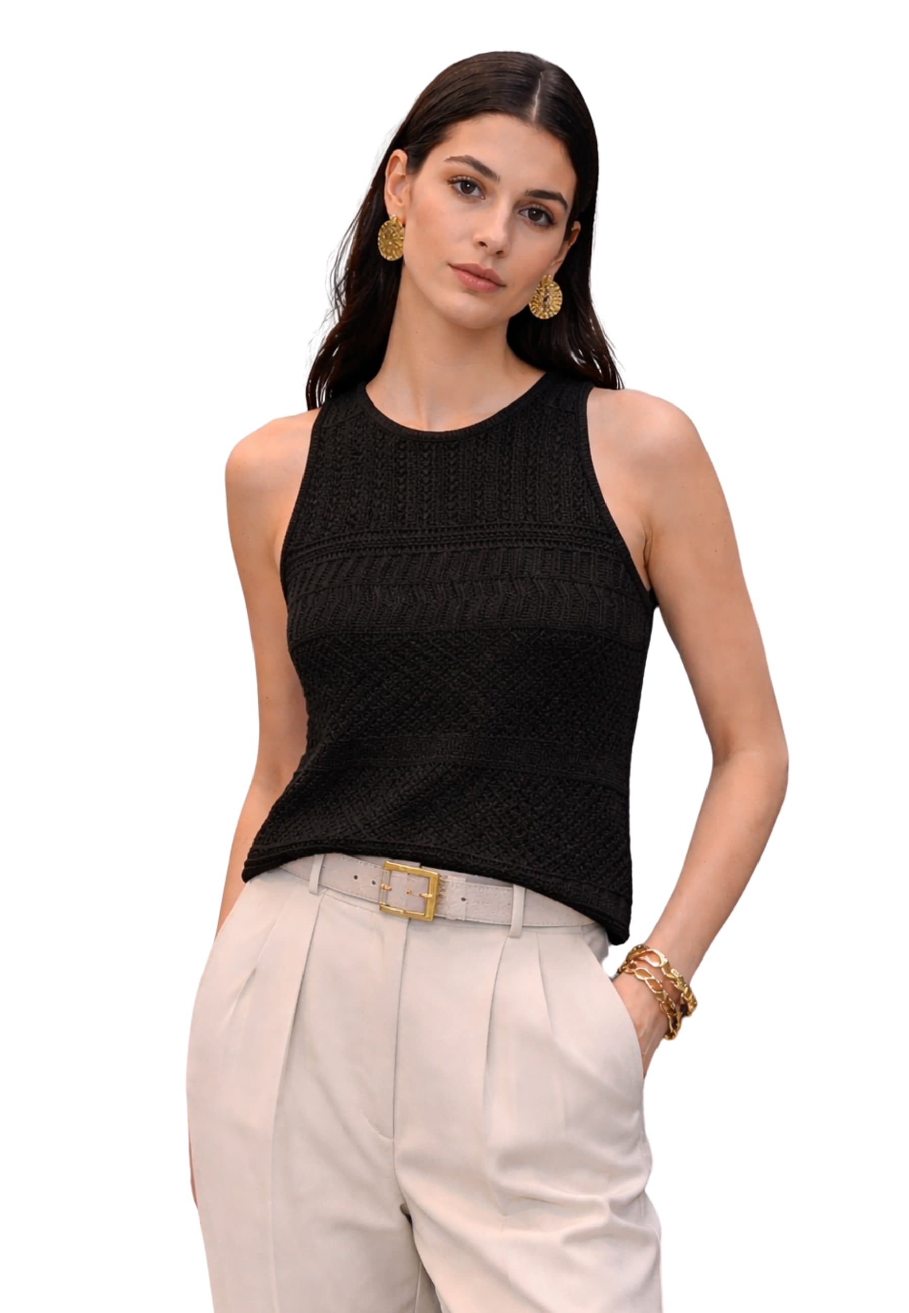 Women's top Akep perforated