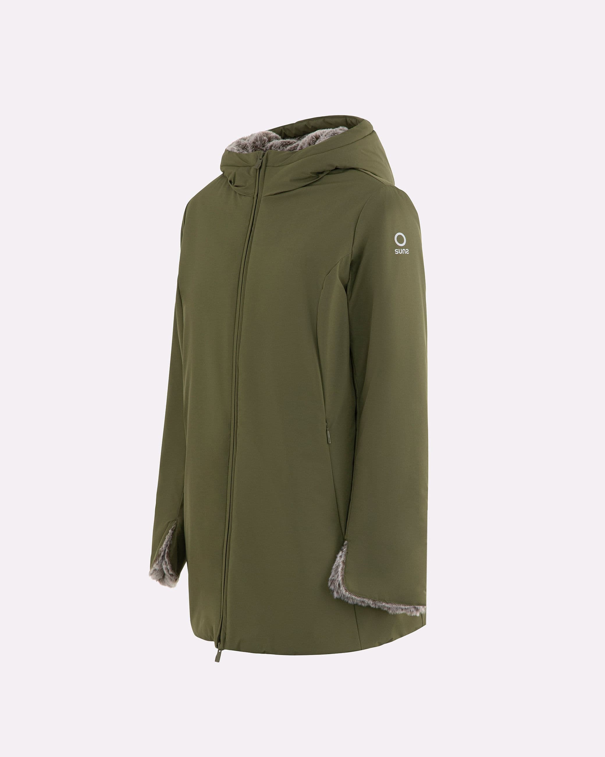 Women's jacket Suns Marmolada Fur Army