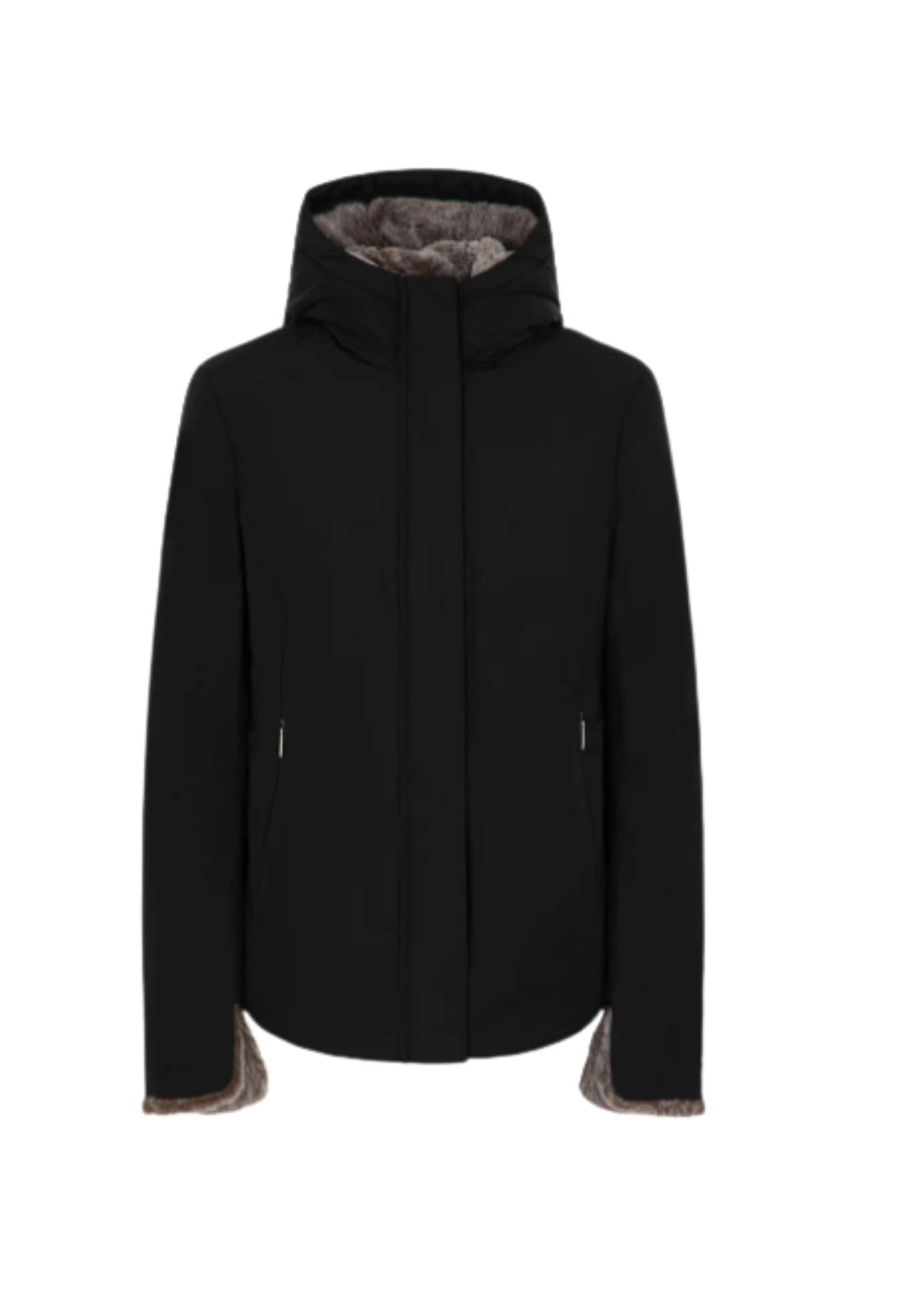 Women's jacket Suns Alya Fur Black