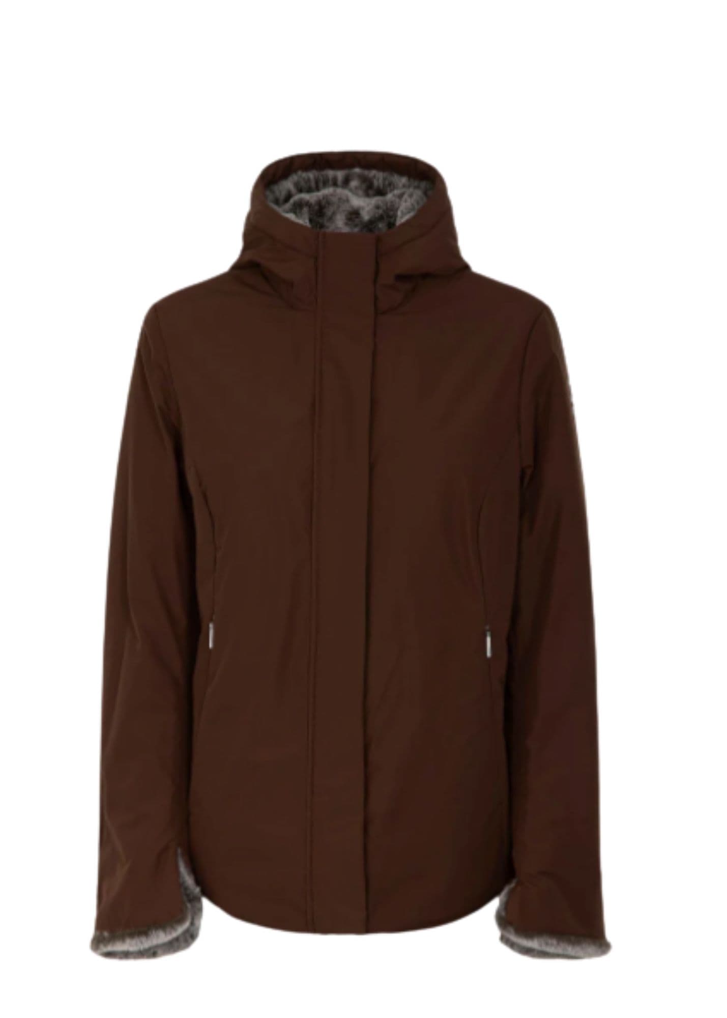 Women's jacket Suns alya fur Coffe