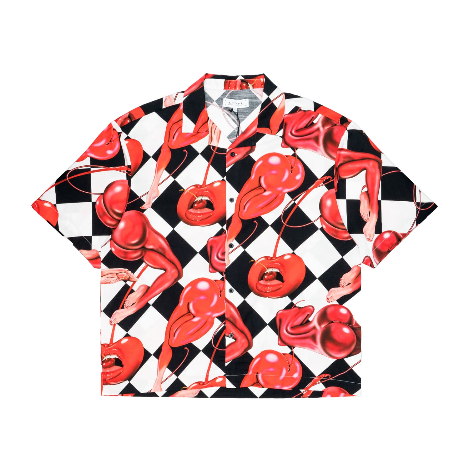 Shirt in men Edwin miki kim cherry