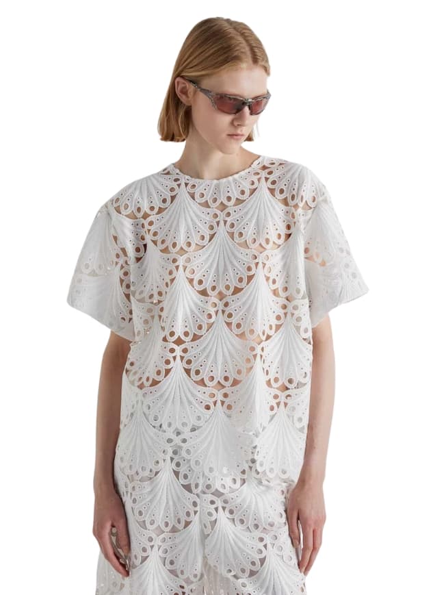 Blue Woman Meimeij lace macrame