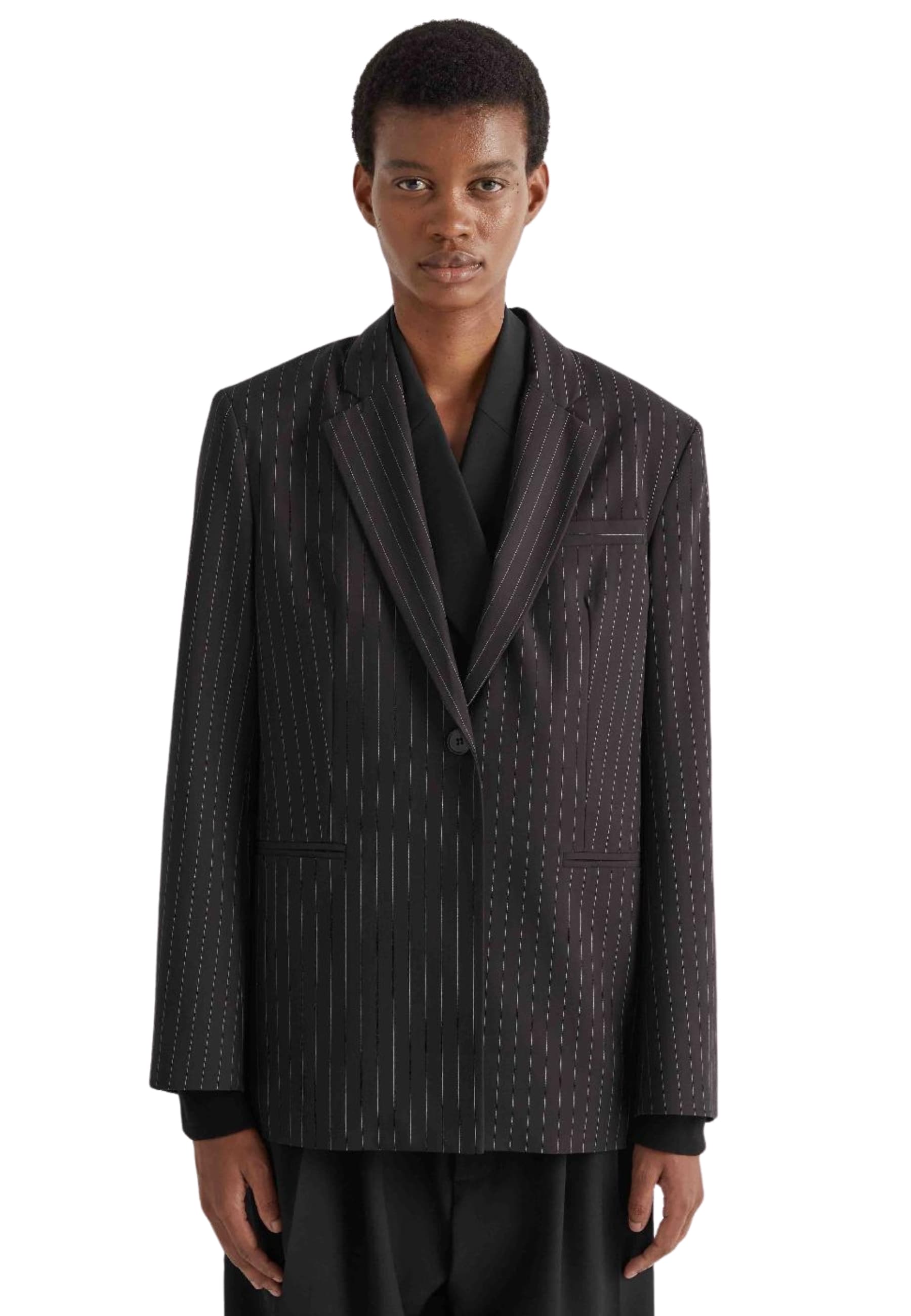 blazer grey black And white Meimeij