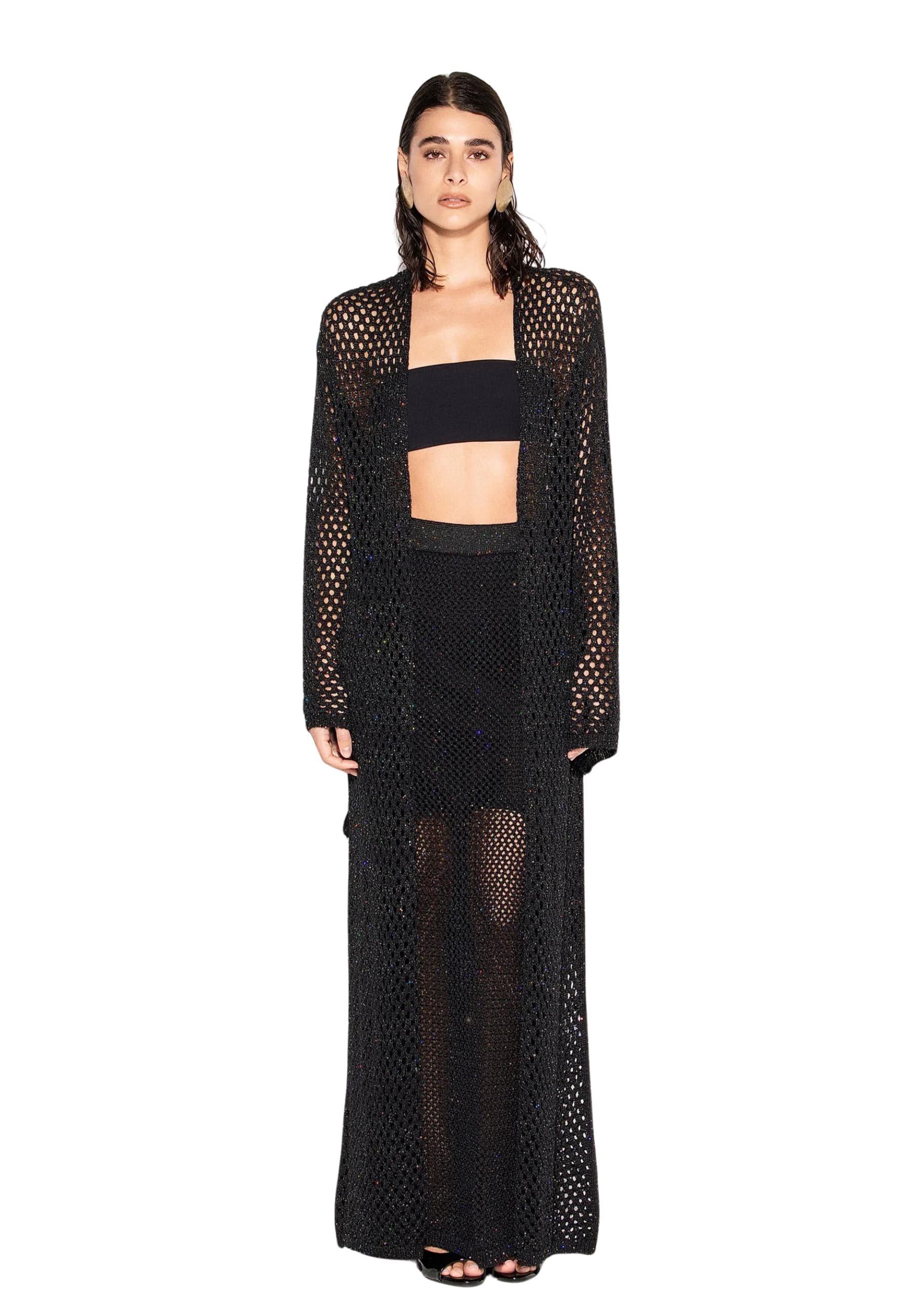 Cardigan Woman Akep point net luxury