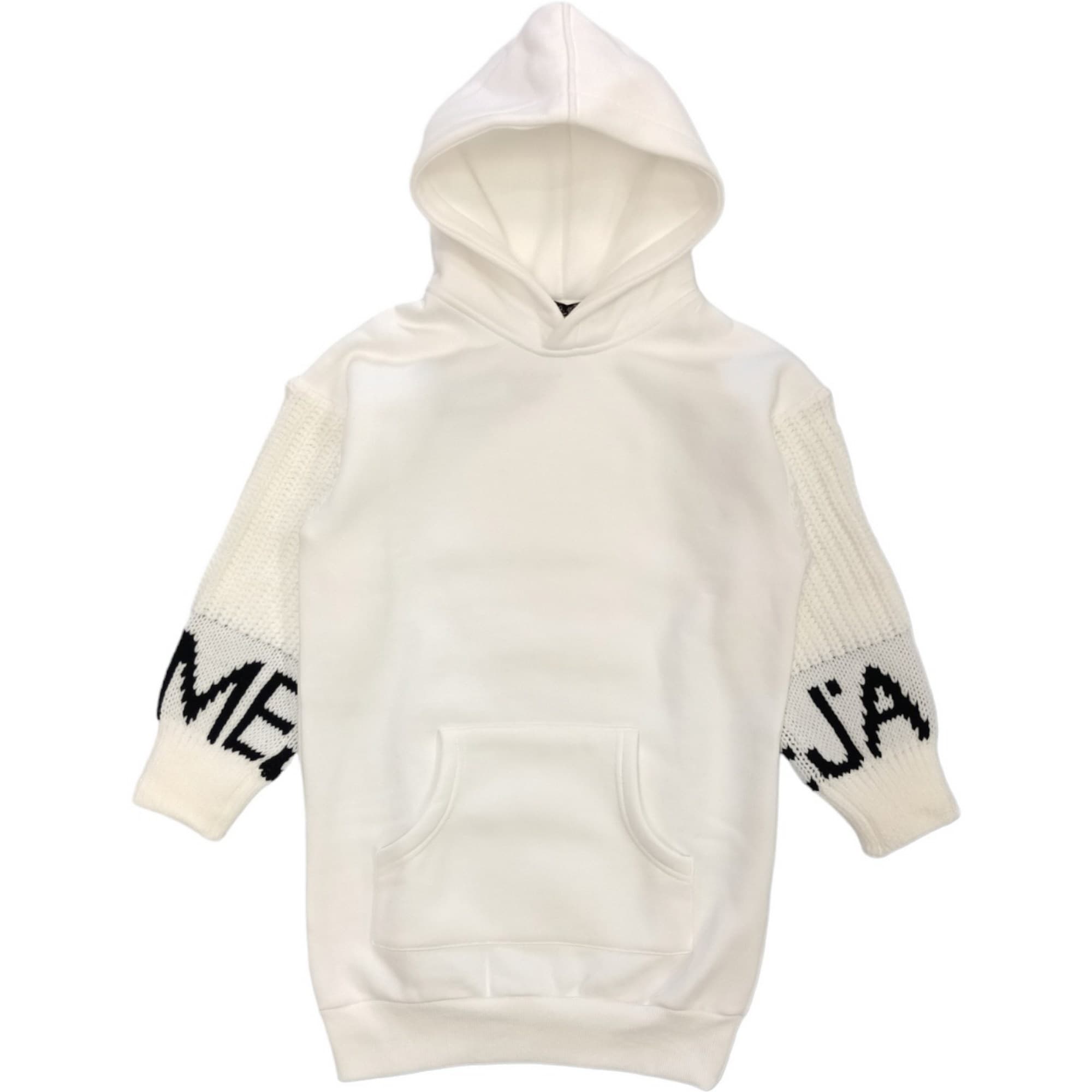 J'aime' - Maxifelpa Bianca C/Cappuccio 4609G-MI