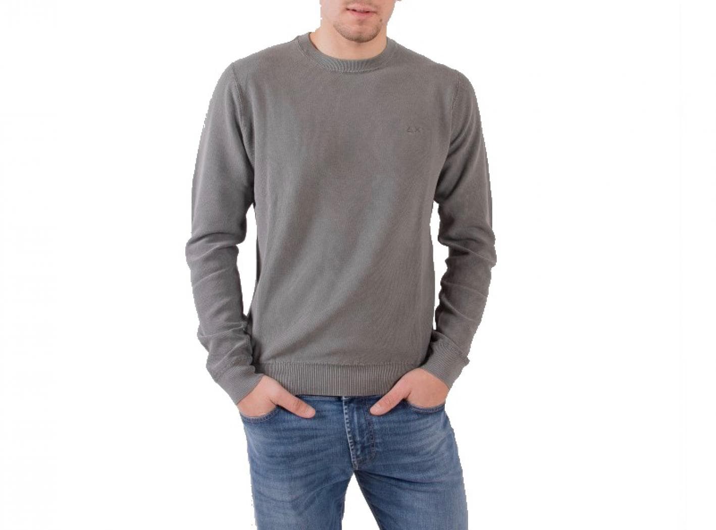 Men's sweater Sun68 K30109 91 steel