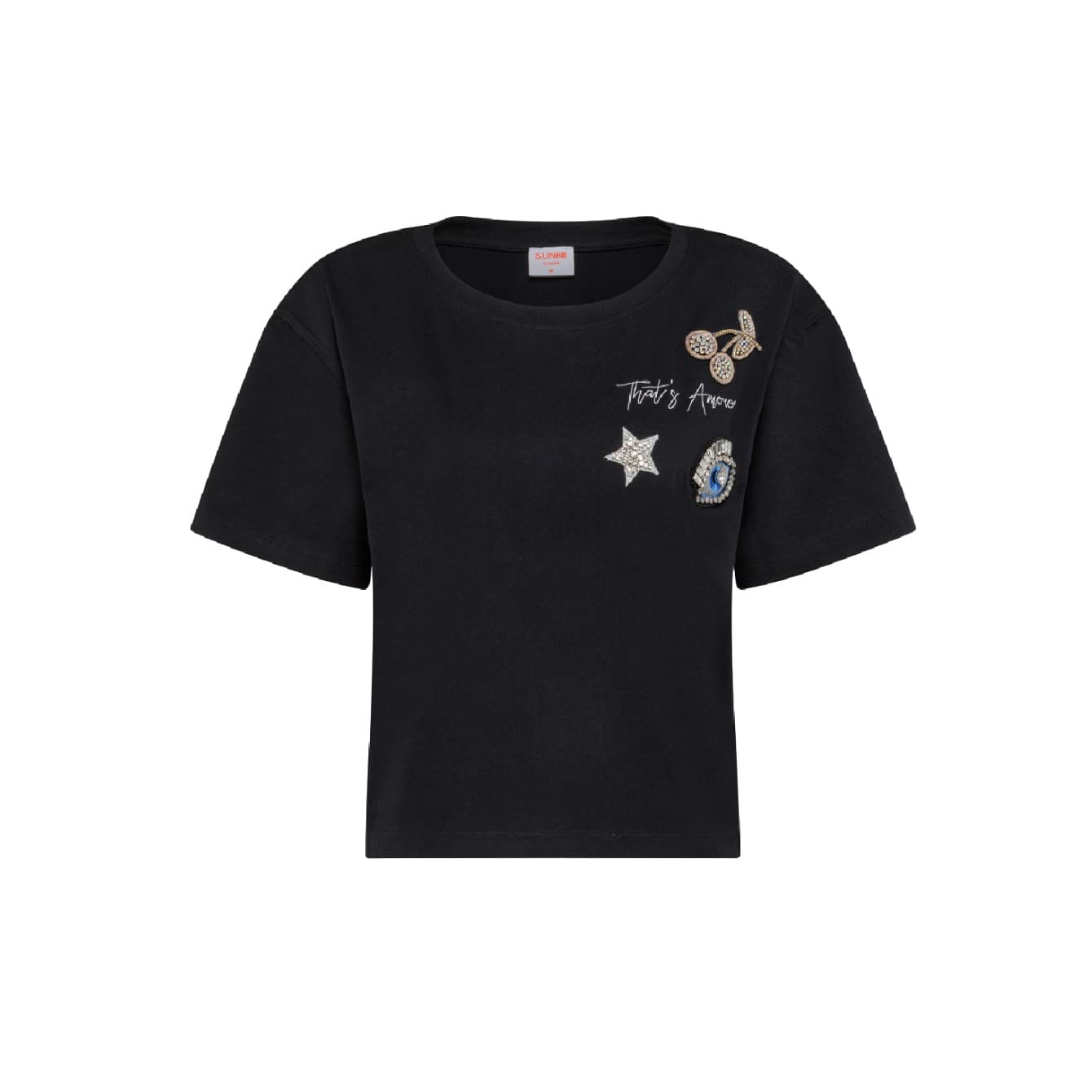 Sun68 - Boxy T-shirt J. S/s 11 Black T32206