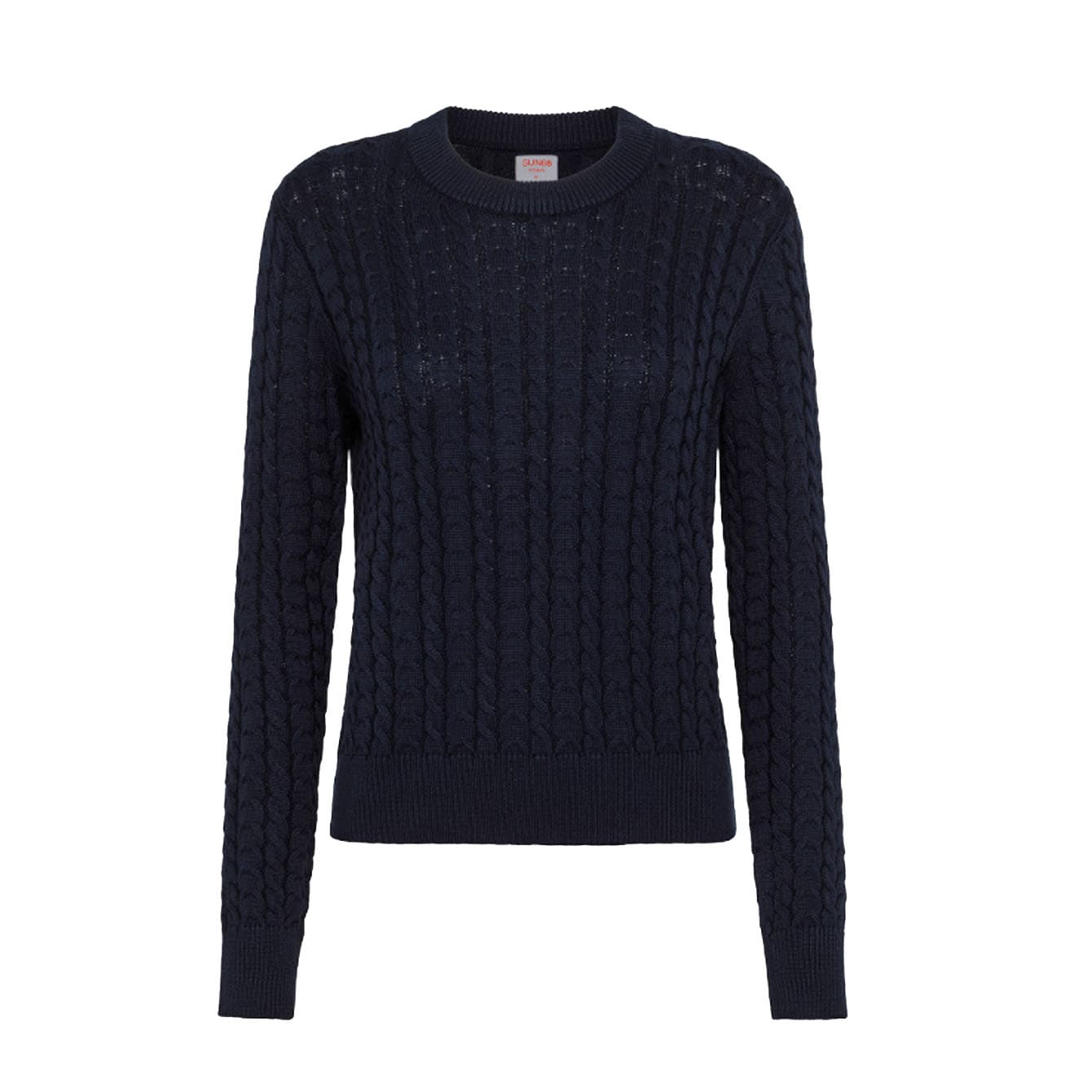 Sun68 - Round Neck Cable 07 Navy Blue K33228
