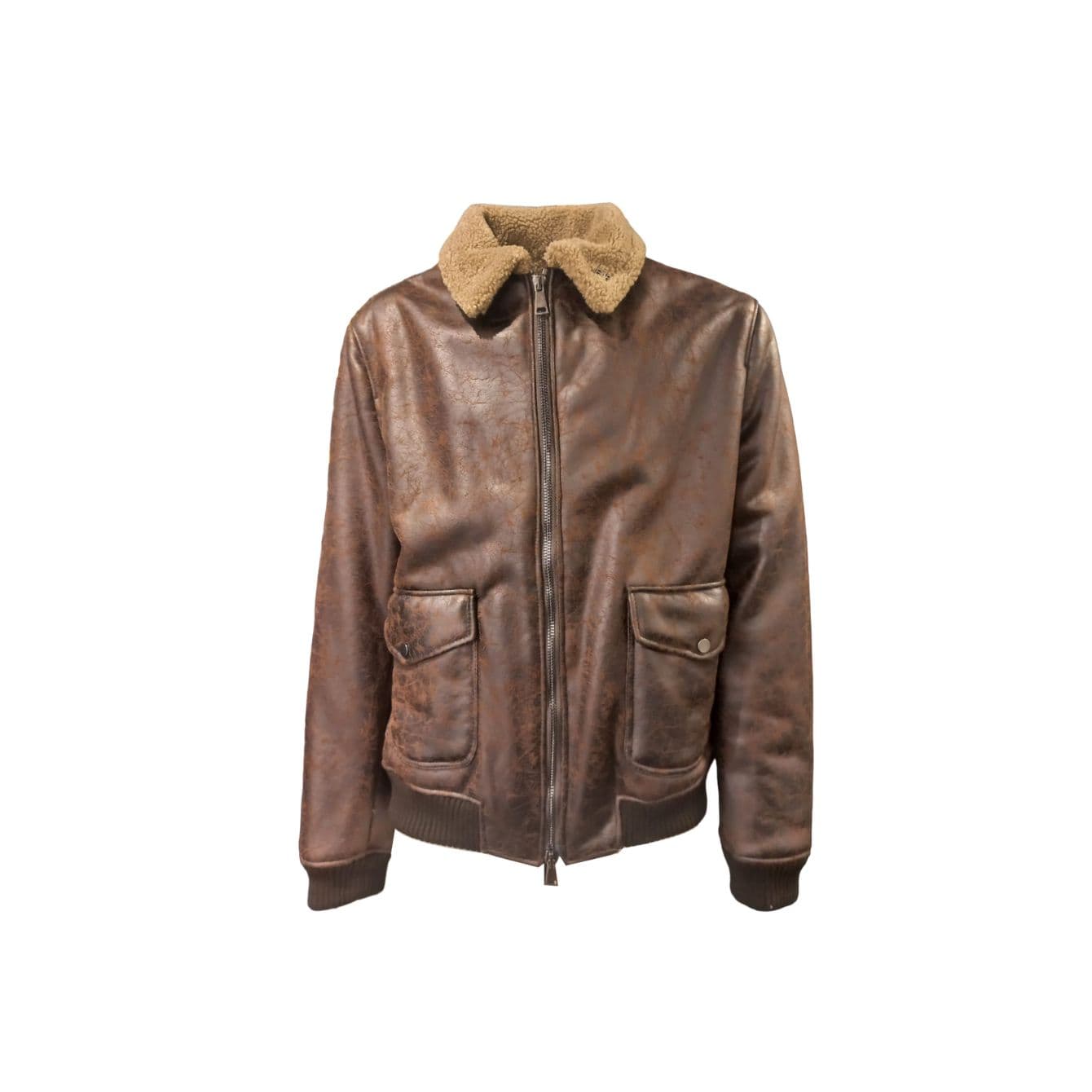 Bob - Brown leather jacket A24SHET149