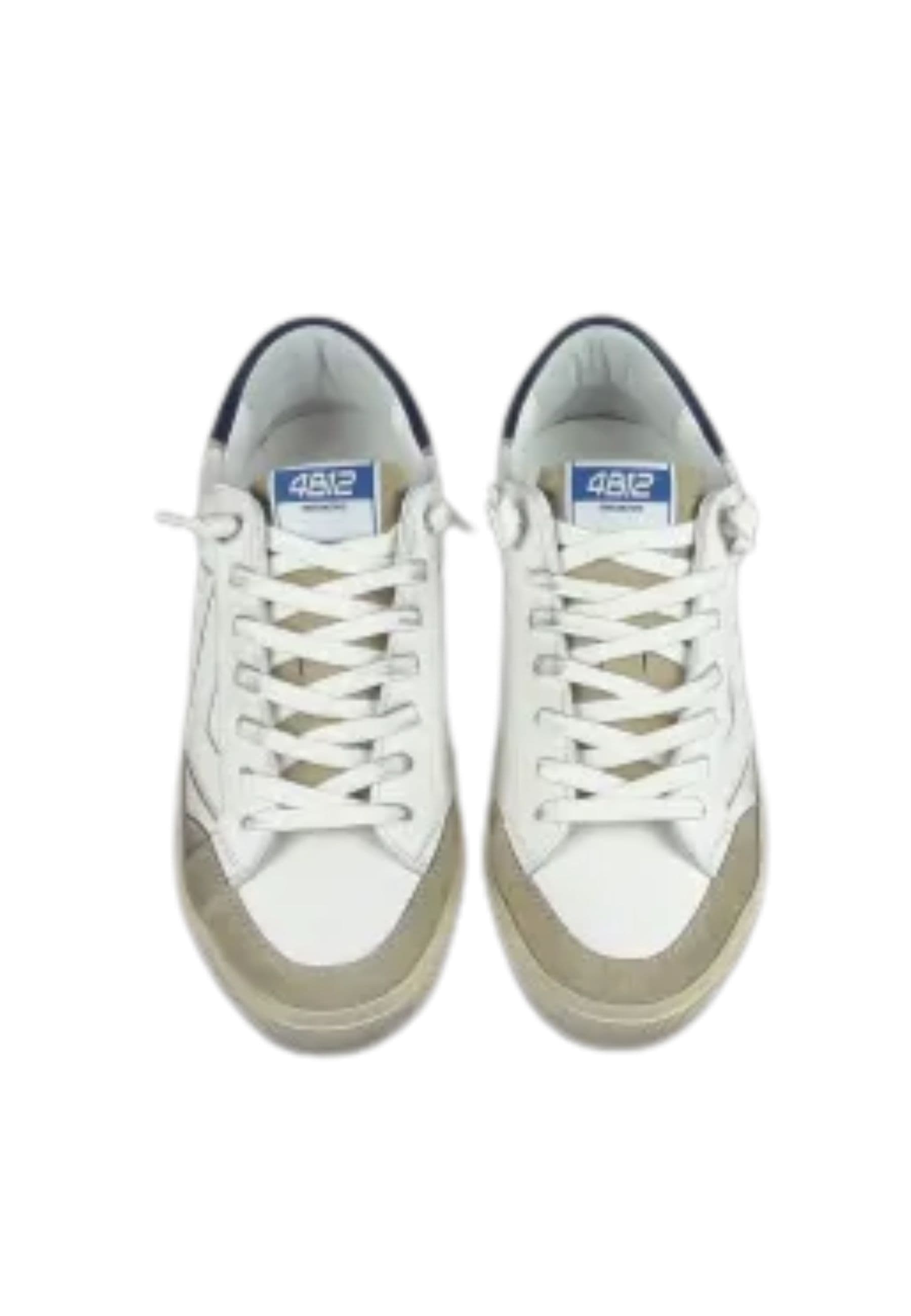 Men's Leather Sneakers 4b12 Blue