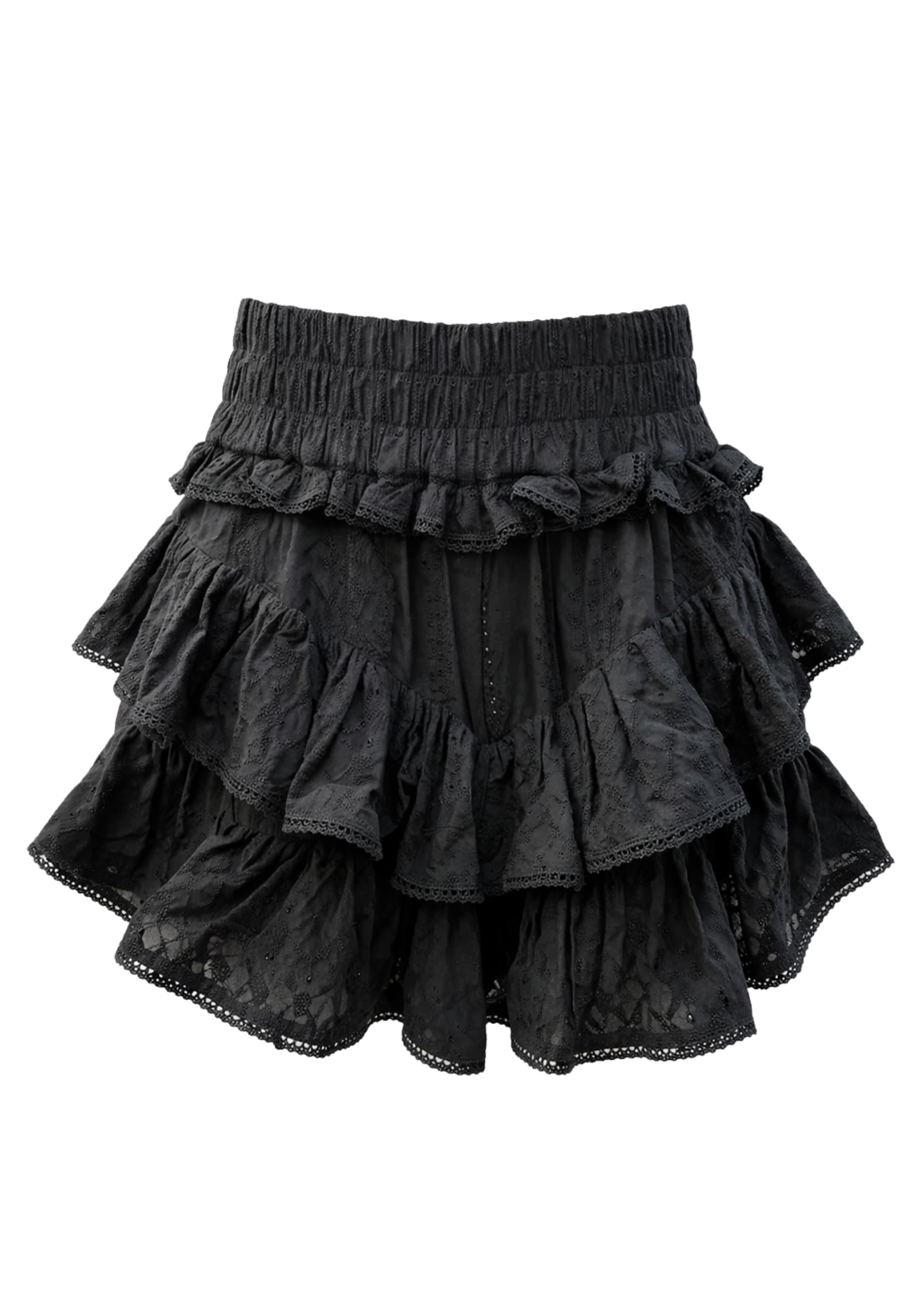 Shorts Woman Weili Zheng with ruches