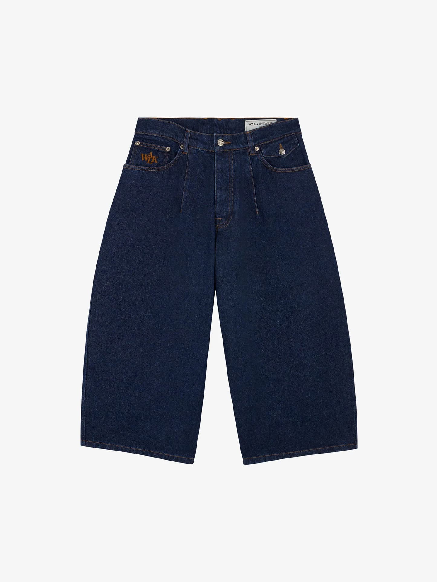 Dark Blue Denim Balloon Shorts