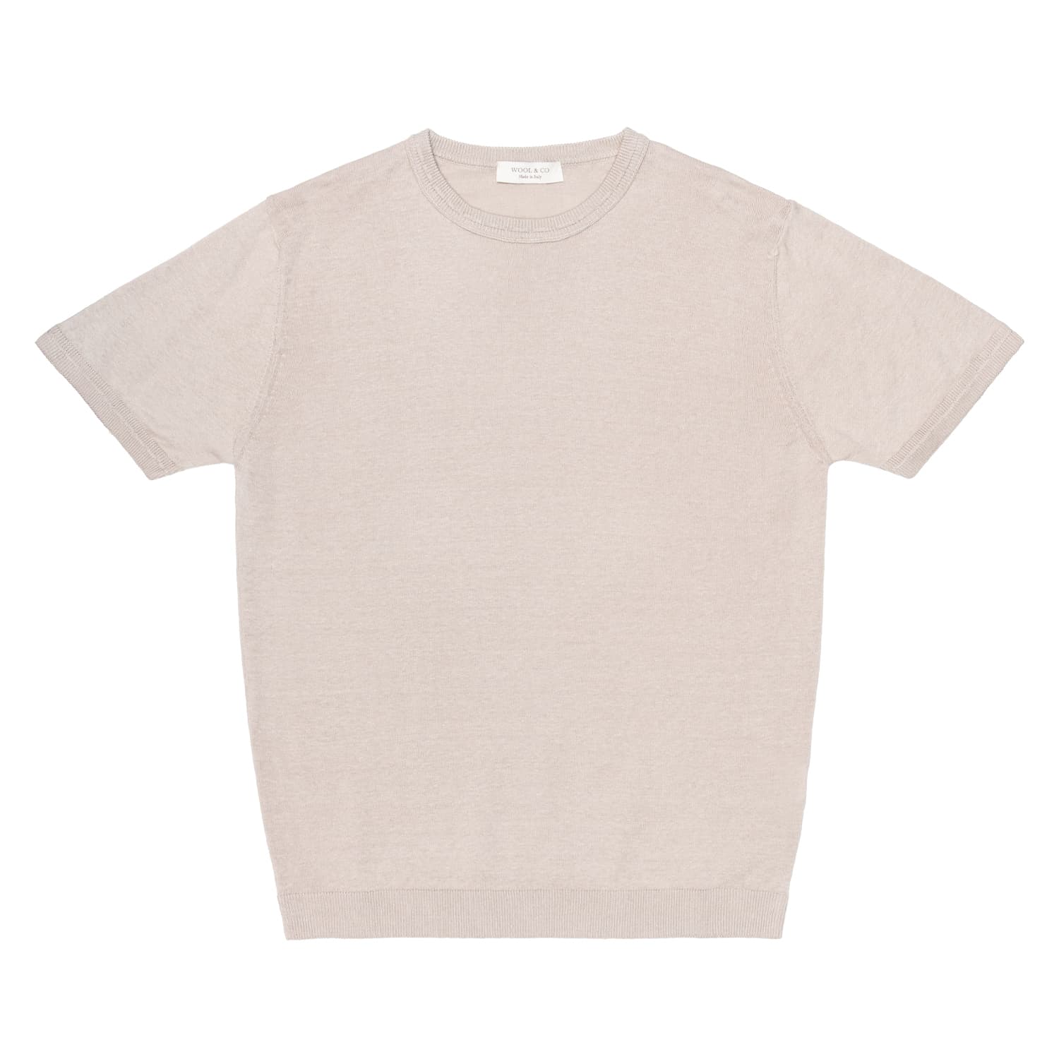 Men's jersey Wool & Co Pettinato Lino Sand