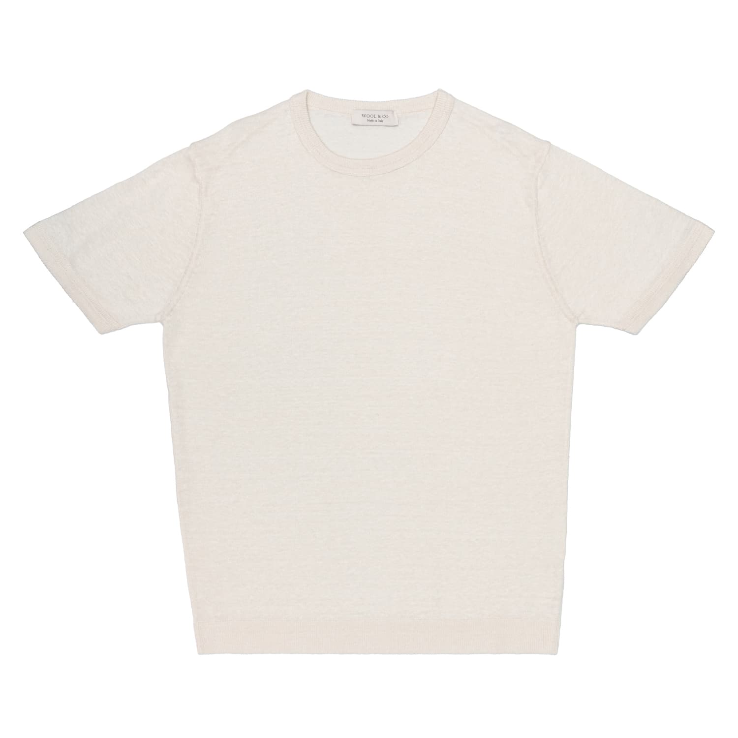 Men's jersey Wool & Co Pettinato Lino Ecru