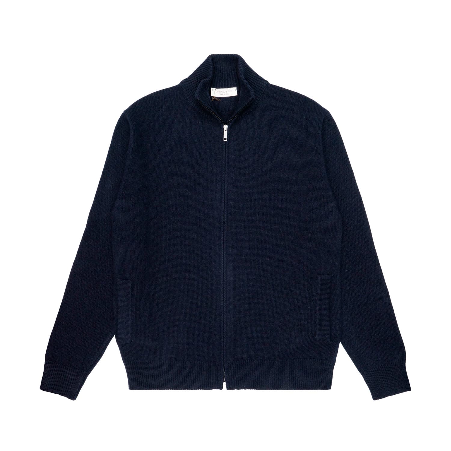 Cardigan Man Wool & Co Full Zip Navy
