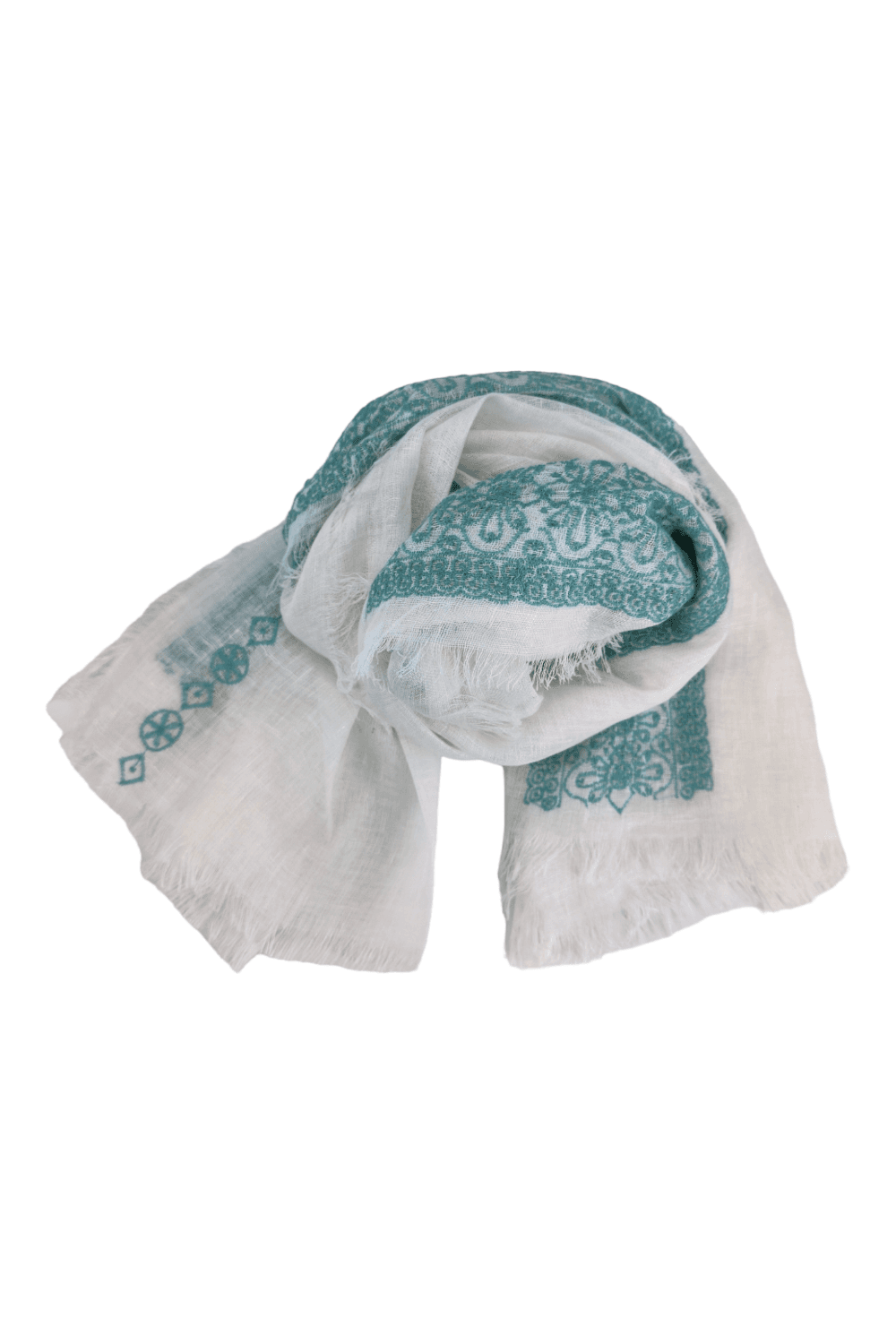 GAYNOR BONGARD Scarfs White/water blue