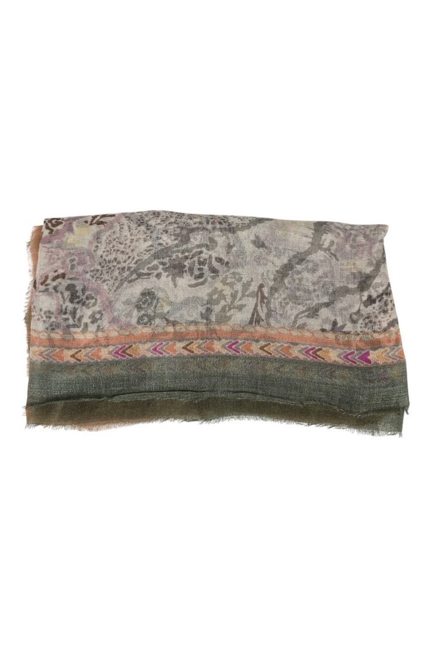 GAYNOR BONGARD Scarfs Military green/pink