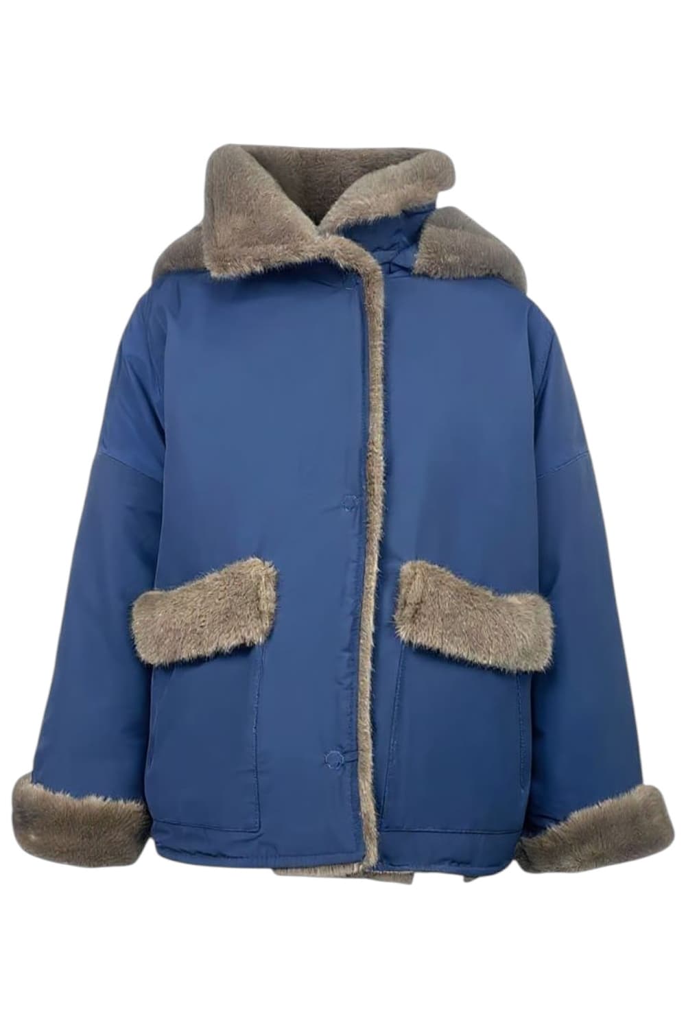 COLLECTION PRIVEE Coats Blue/brown