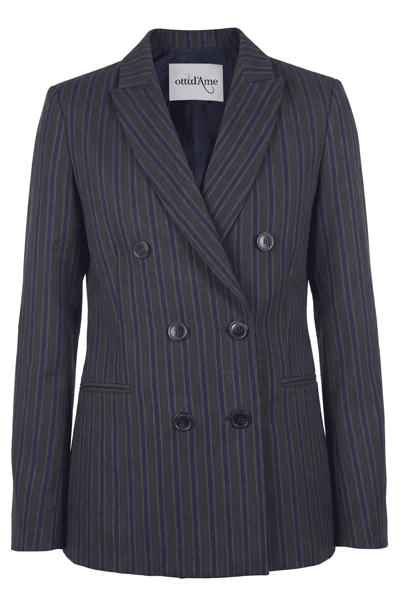 Ottod'ame - Jacket - 480330 - Blue/ Brown