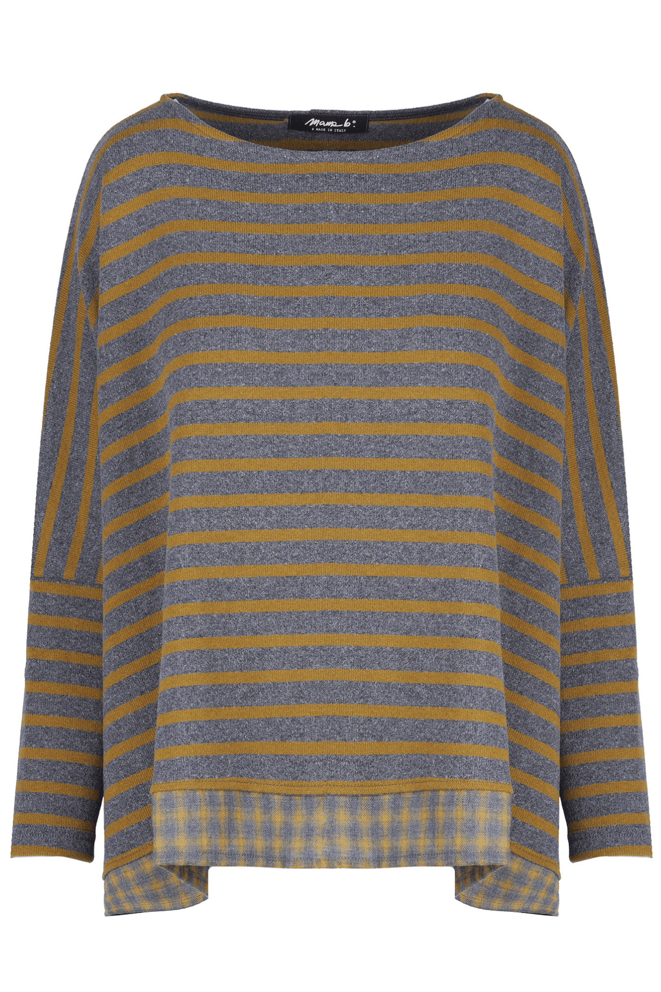 Mama B - Shirt - 480014 - Grey/Senape