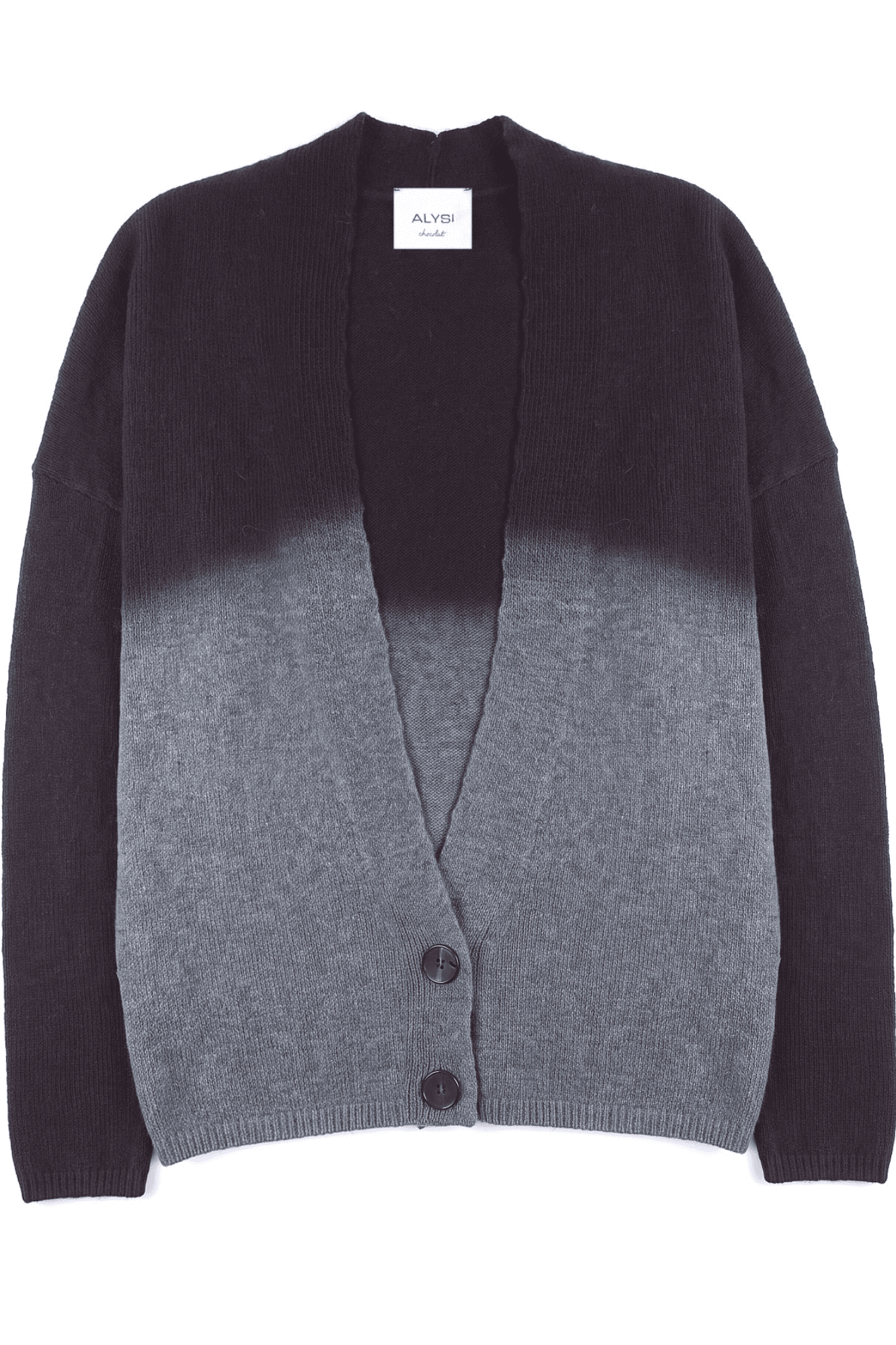 Alysi - Cardigan - 480615 - Grey/ Brown