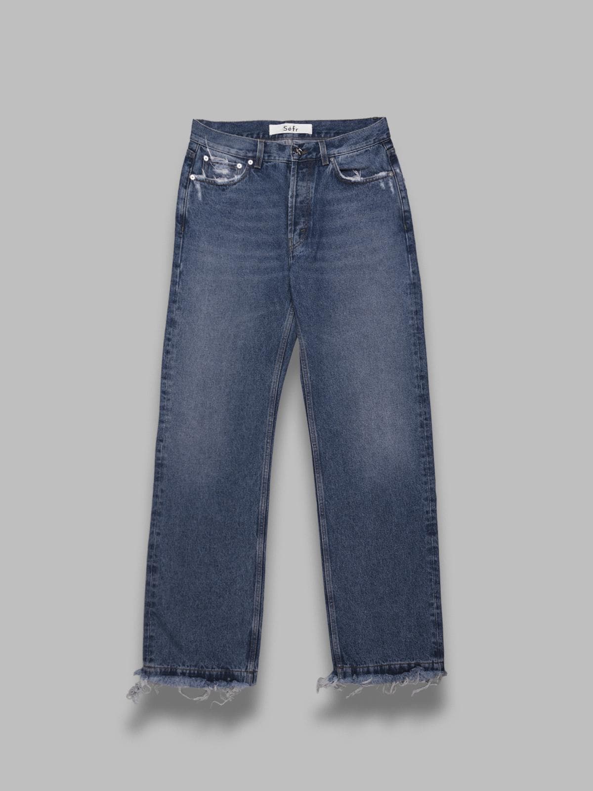 frayed cut jeans