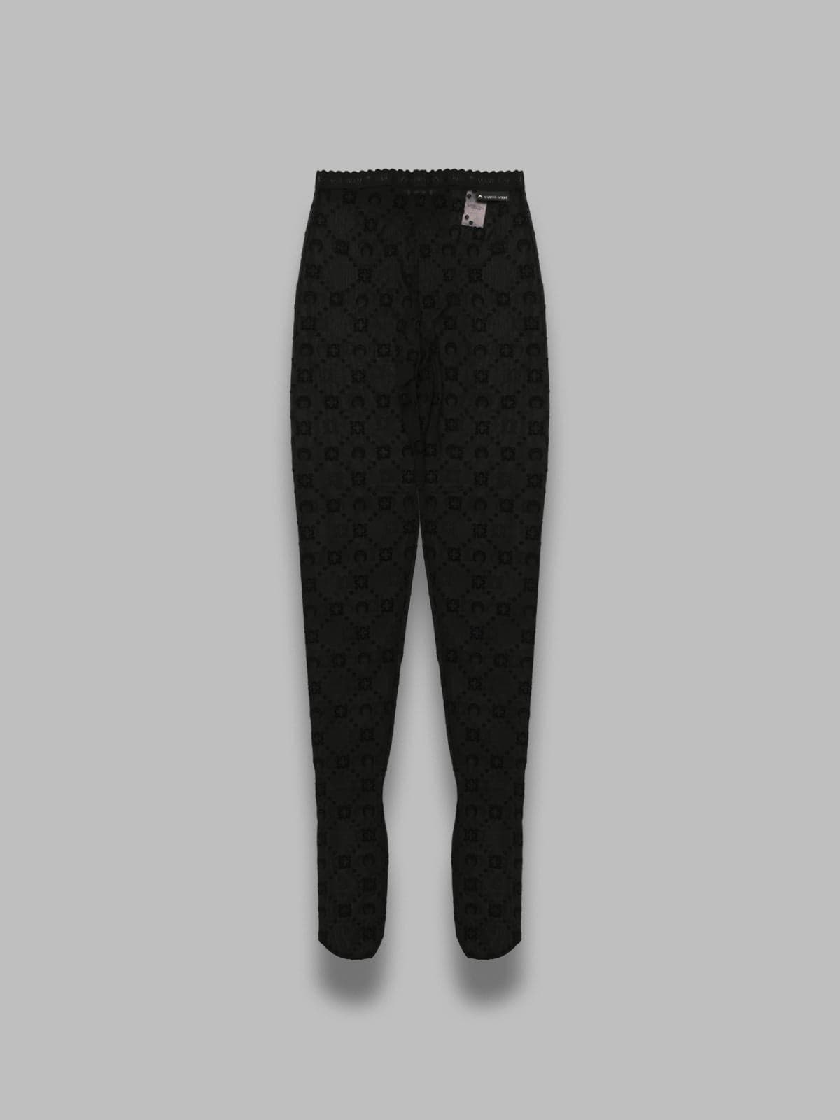 moonogram mesh flock tights