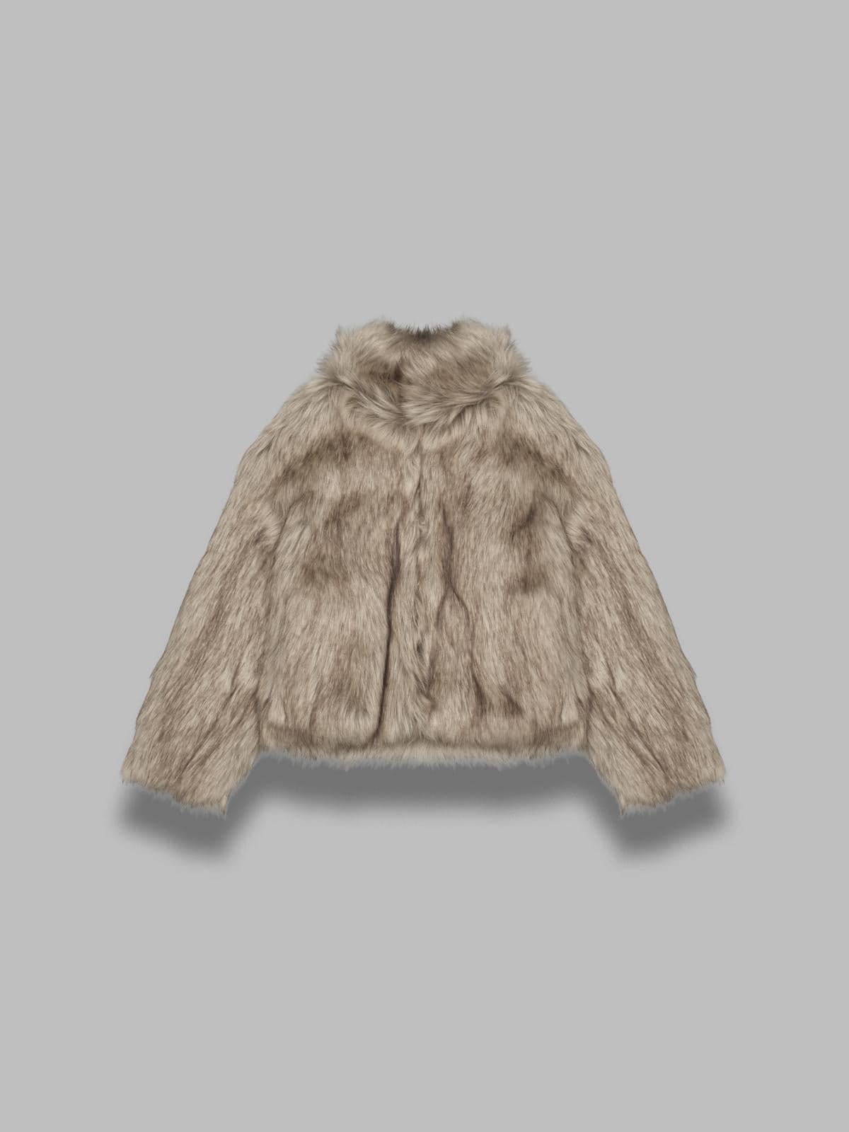 white fur coat