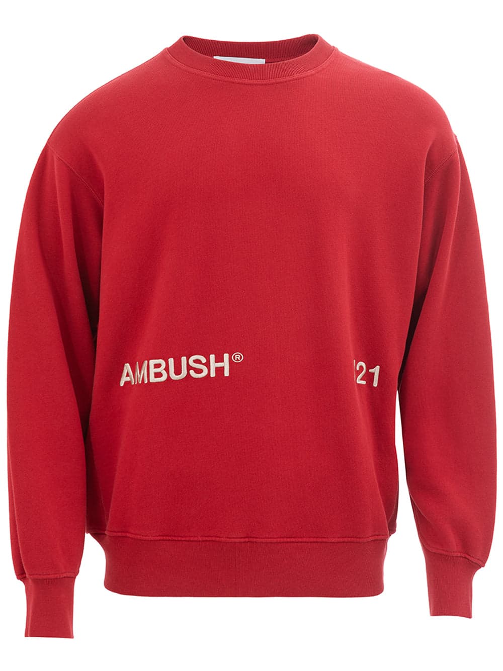 Red sweatshirt with logo Ambush