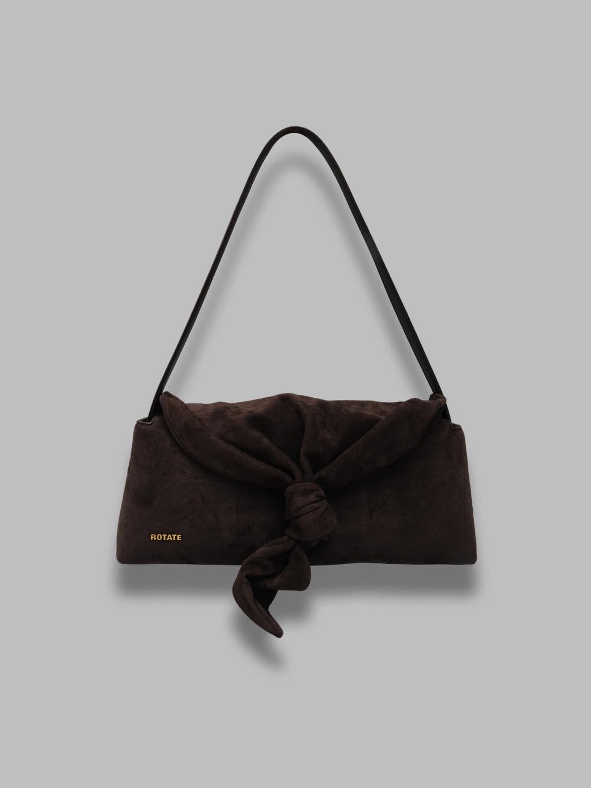 suede knot scarf bag