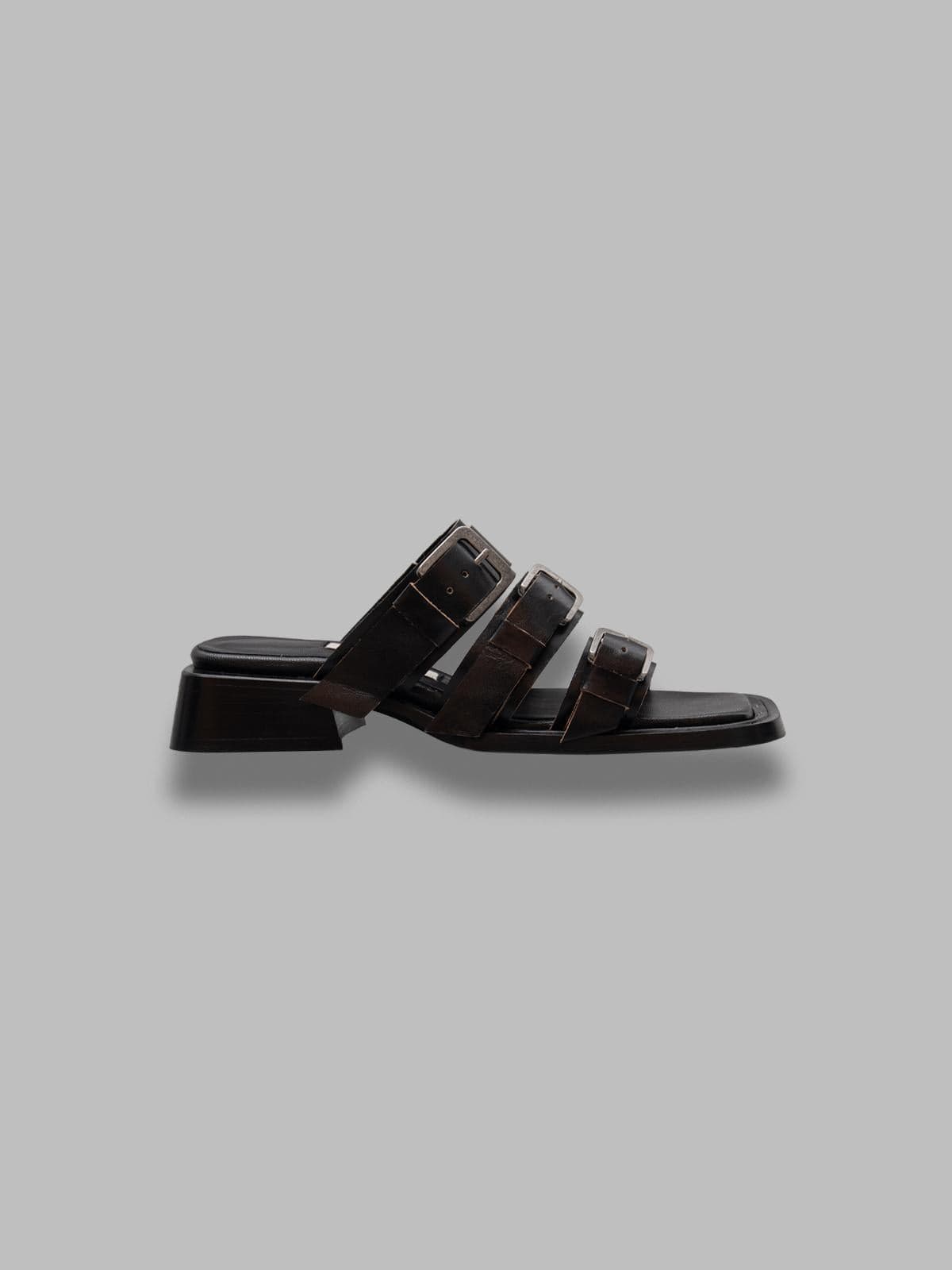 Lordette black buckled sandals