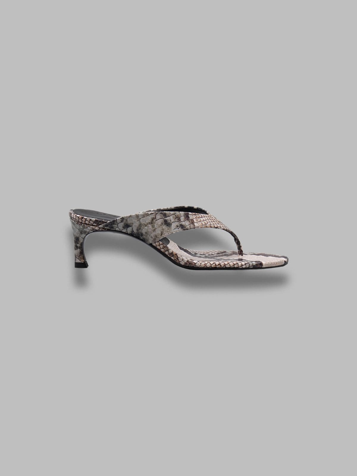 kitten heel leather mule
