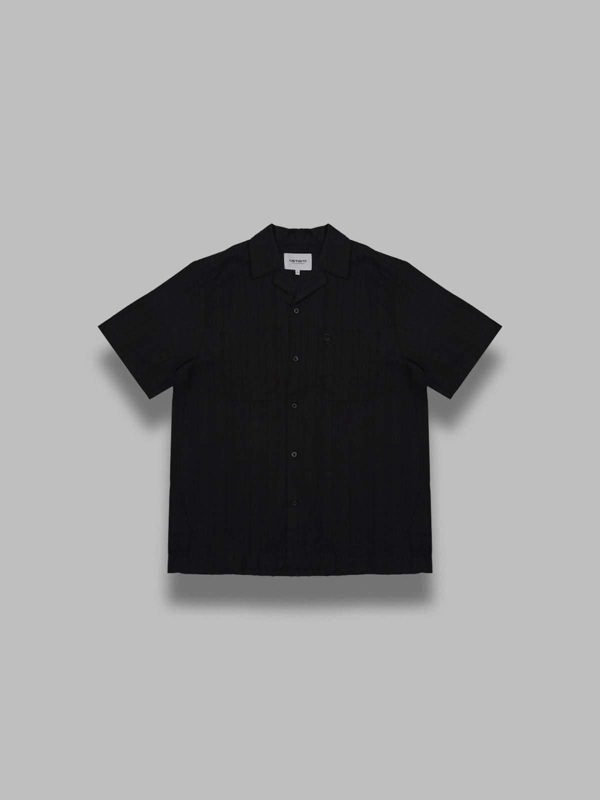 s/s gareth shirt cotton, 3 oz black