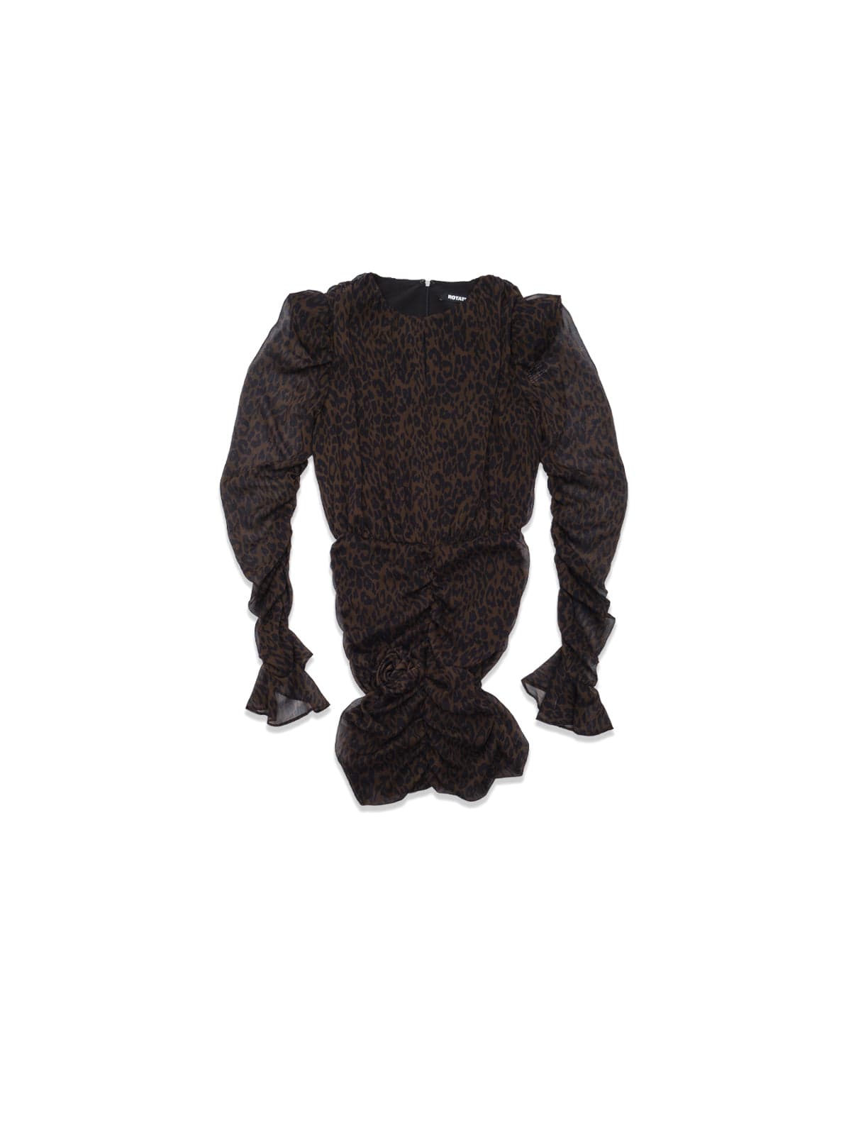torenina ruched flower mini dress