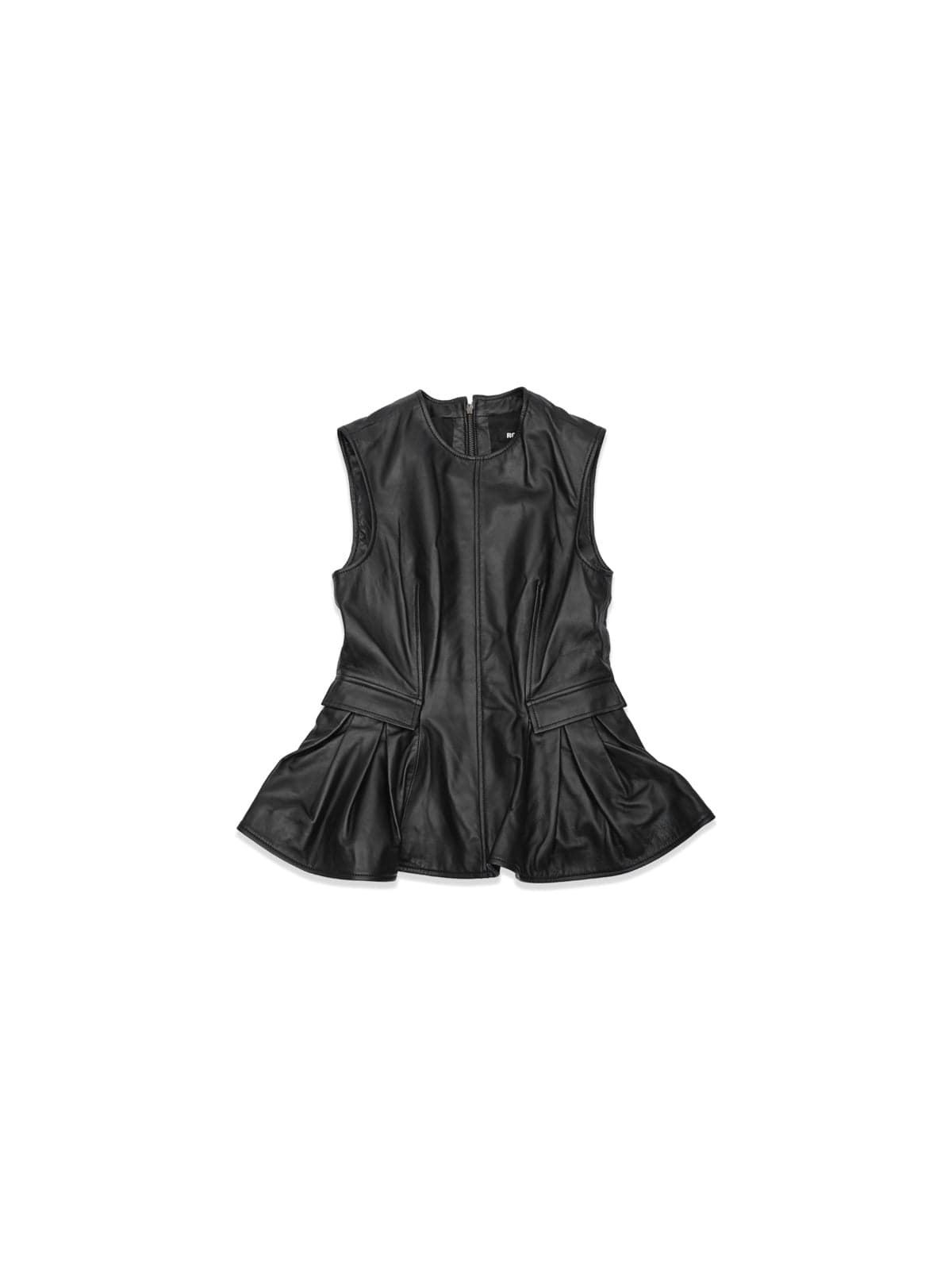 liloua peplum leather top
