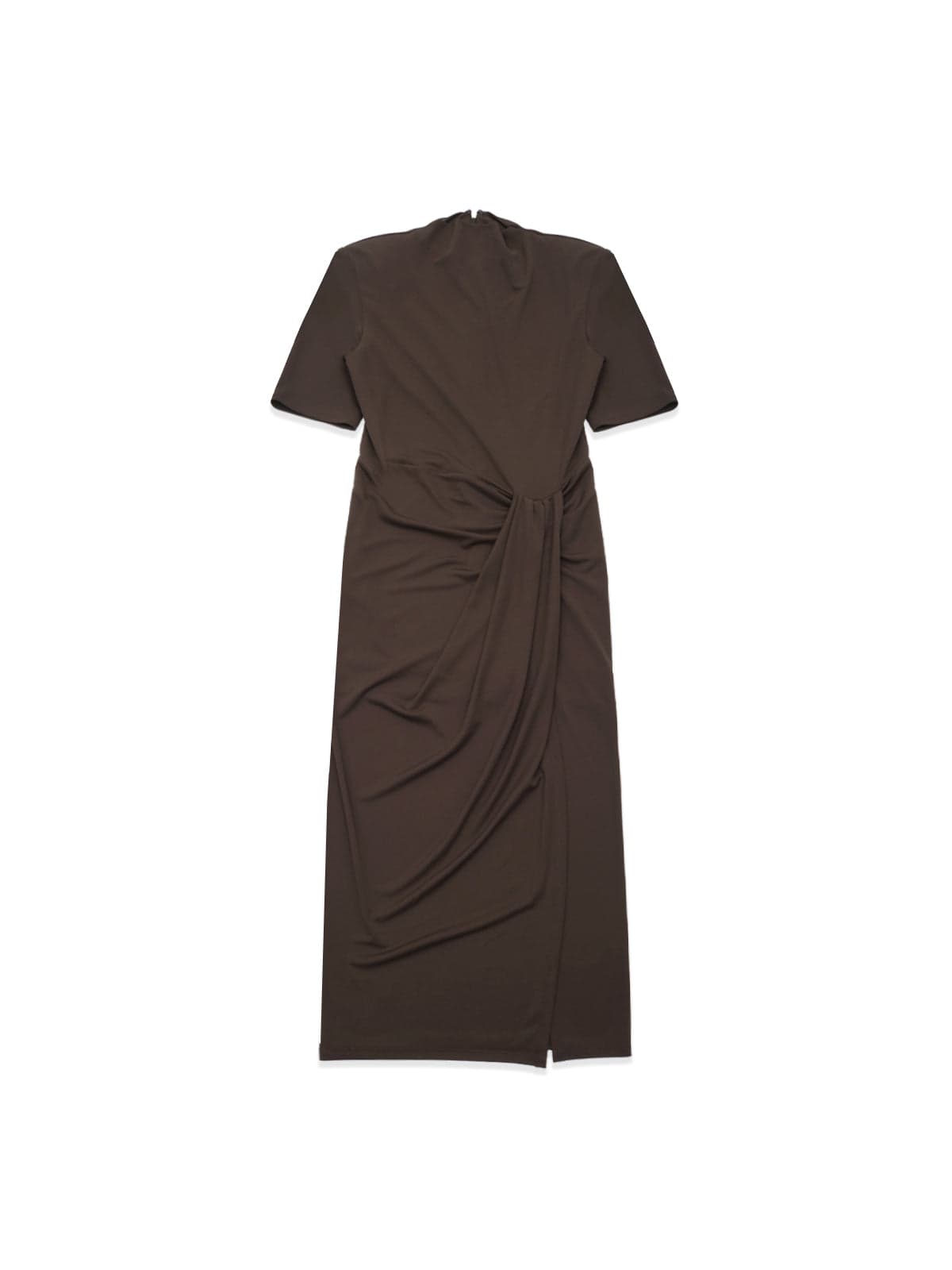 draped skirt midi dress