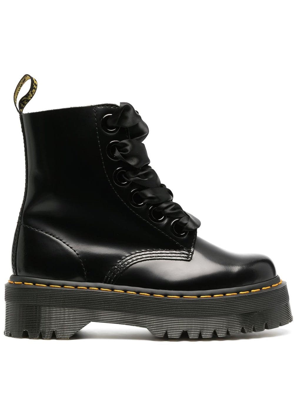 Molly amphibian leather with satin laces