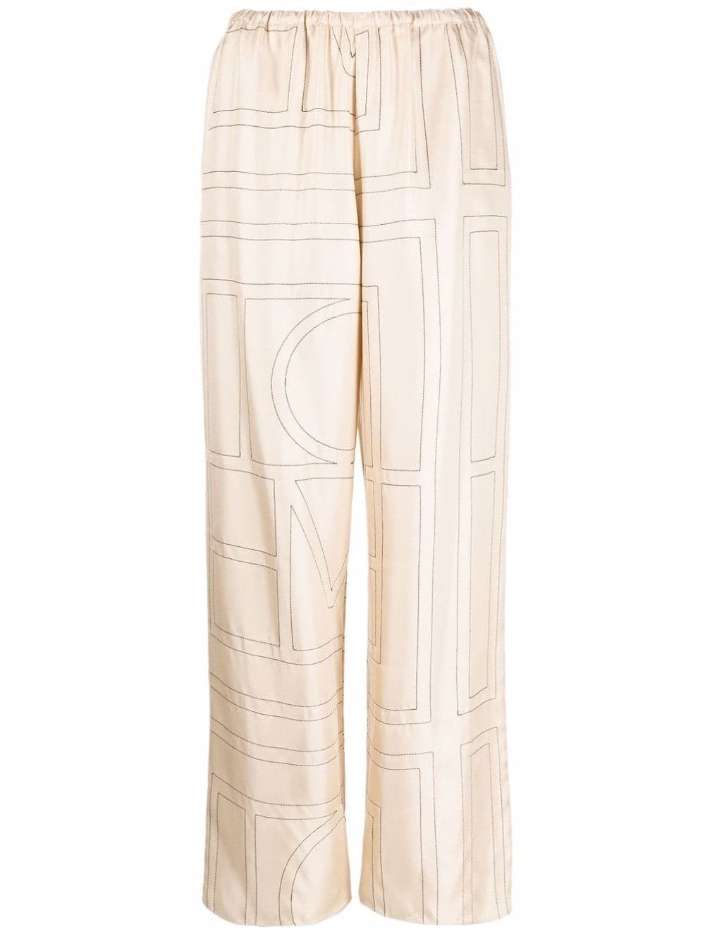 Monogram pants in silk