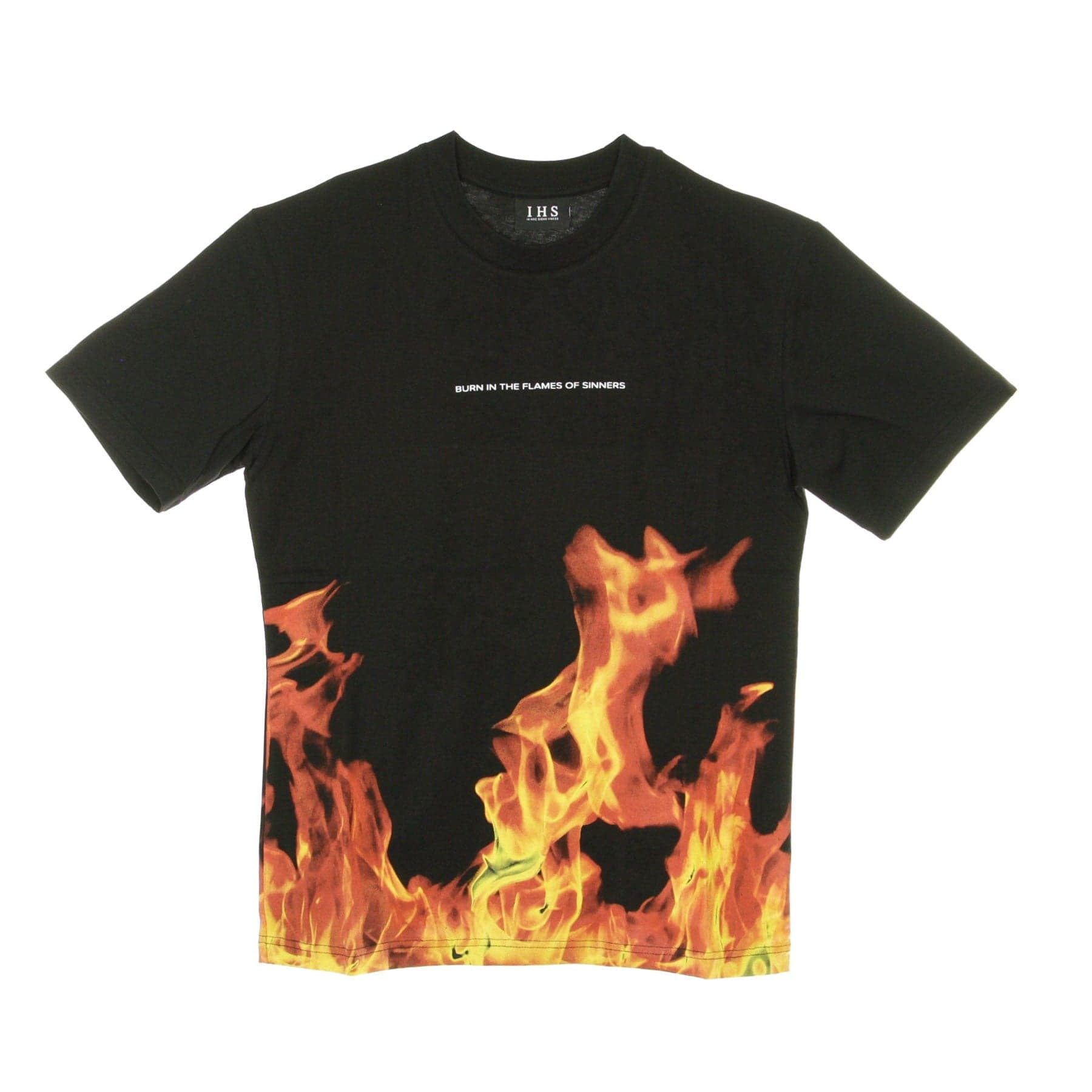 Men's T-shirt Flames Black