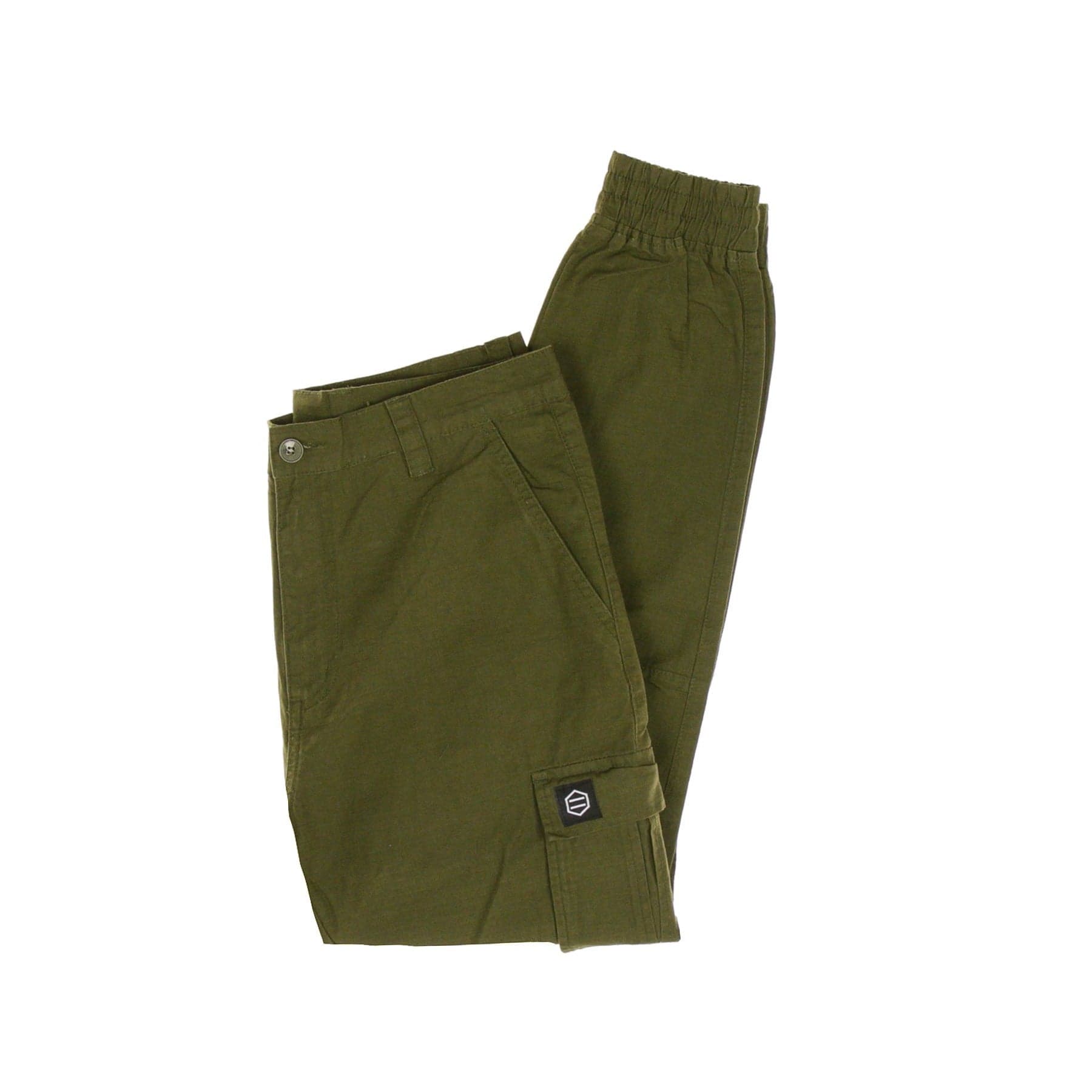 Long Men's Cargo Pants Ripstop Green